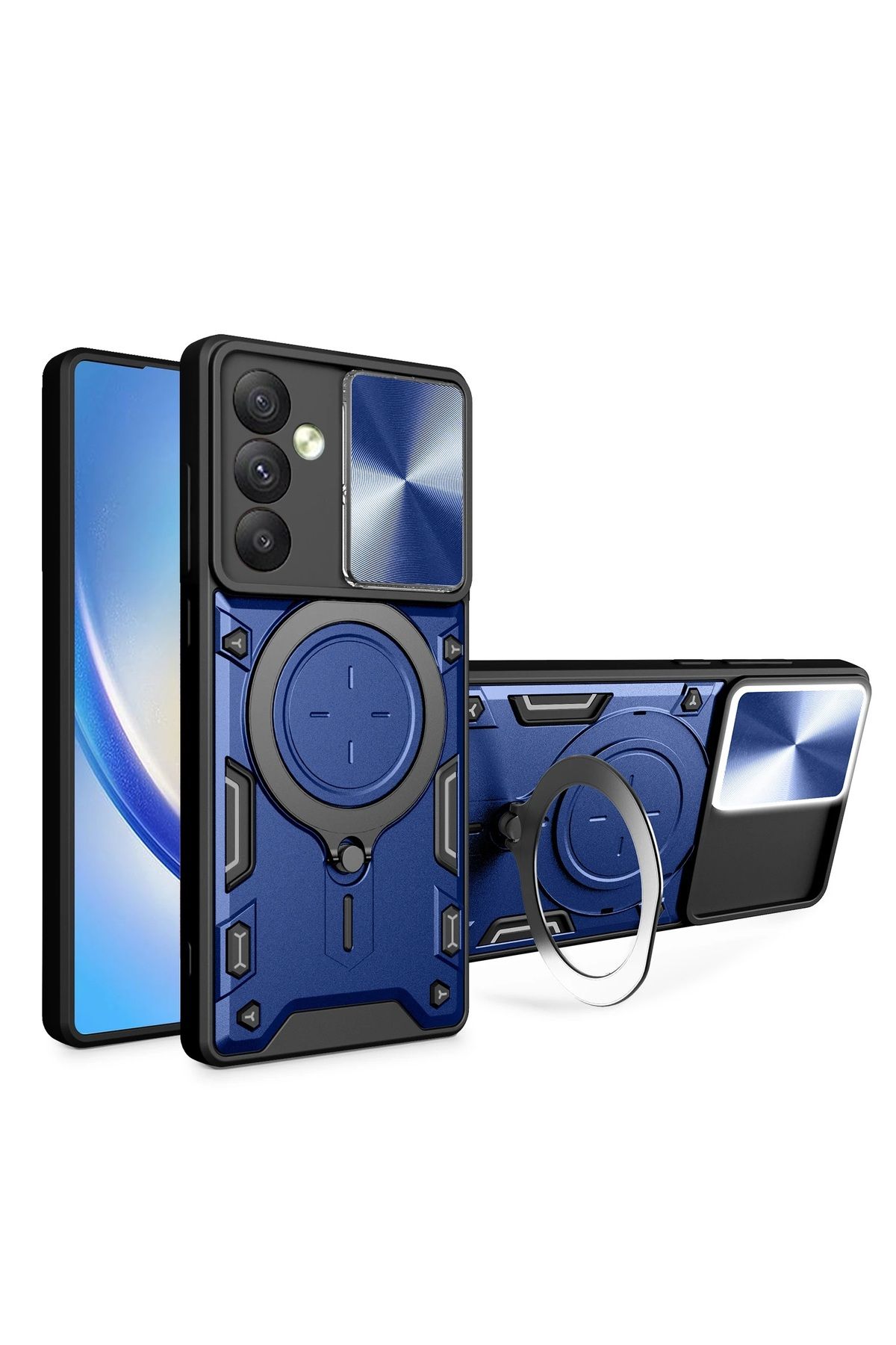 MMPSHOP Galaxy A56 Uyumlu Kamera Koruma 360 Dönebilen Magsafe Halka Stand Özellikli Tank Kılıf