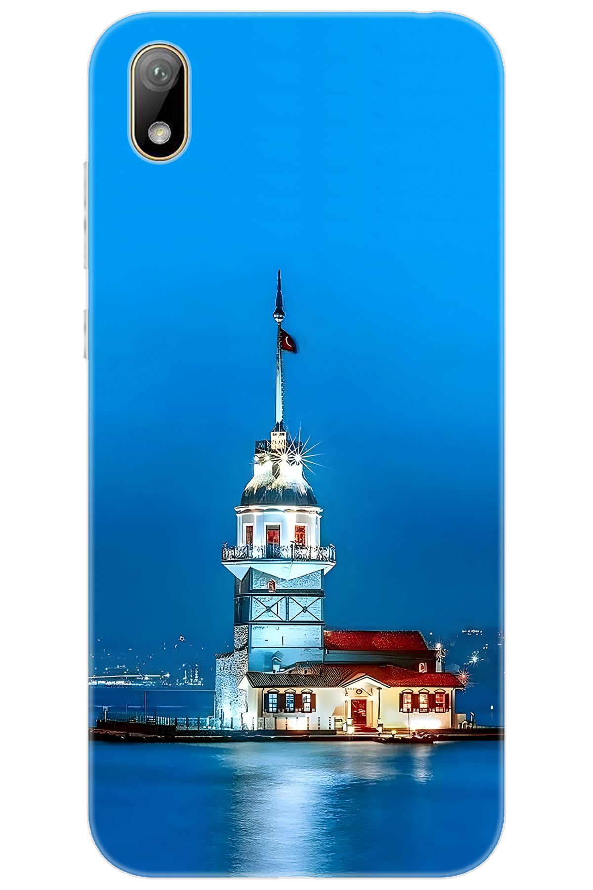 Ceppare Huawei Y5 2019 (AMN-LX2/LX9) Uyumlu Kılıf Desen Baskılı Silikon Kız Kulesi STK:617 CP-uyWcsAp