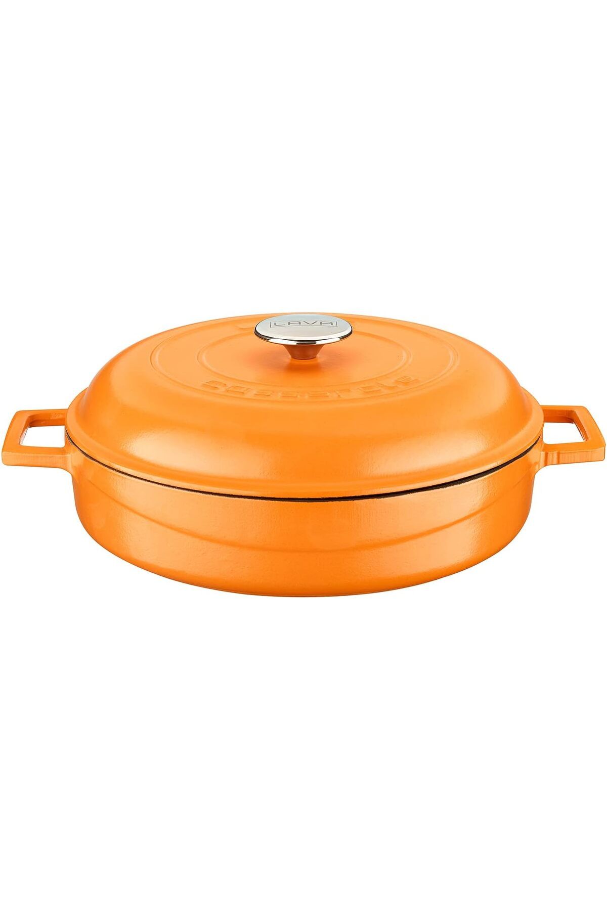 STOREMAX nffashopm Metal Spring Serisi - Döküm Çok Amaçlı Tencere, Yuvarlak, 28 cm, Mat Emaye, Parlak Si