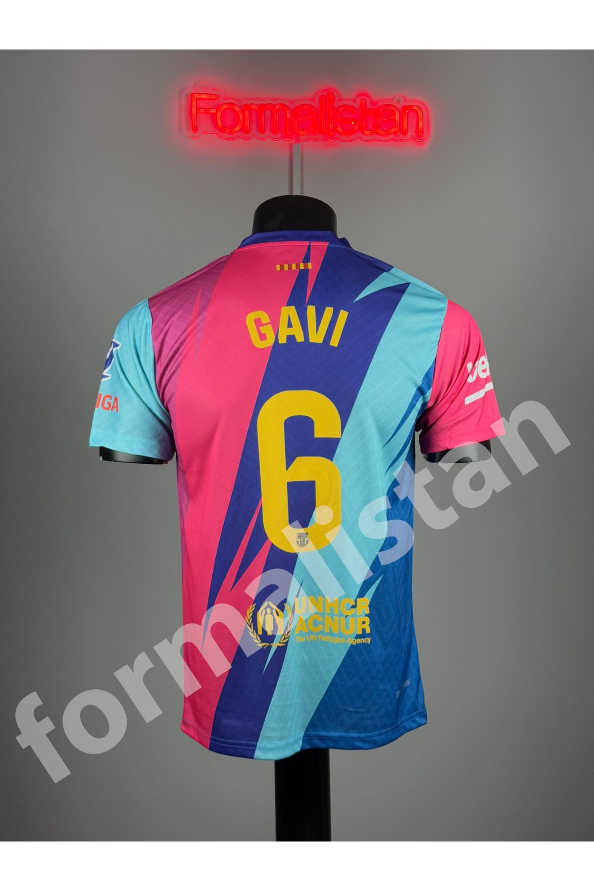Quaxram Barce.lona GAVI Yetişkin Futbol Forması - Renkli m.p
