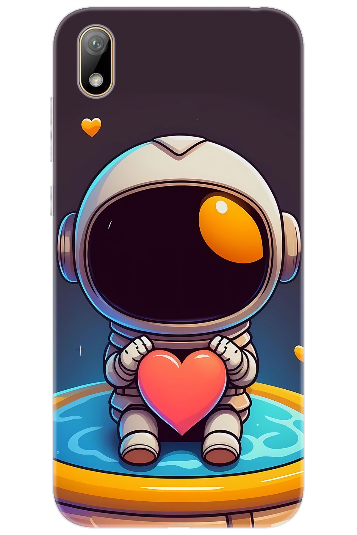 Ceppare Huawei Y5 2019 (AMN-LX2/LX9) Uyumlu Kılıf Desen Baskılı Silikon Sevimli Astronot STK:659 CP-iBTyp7i