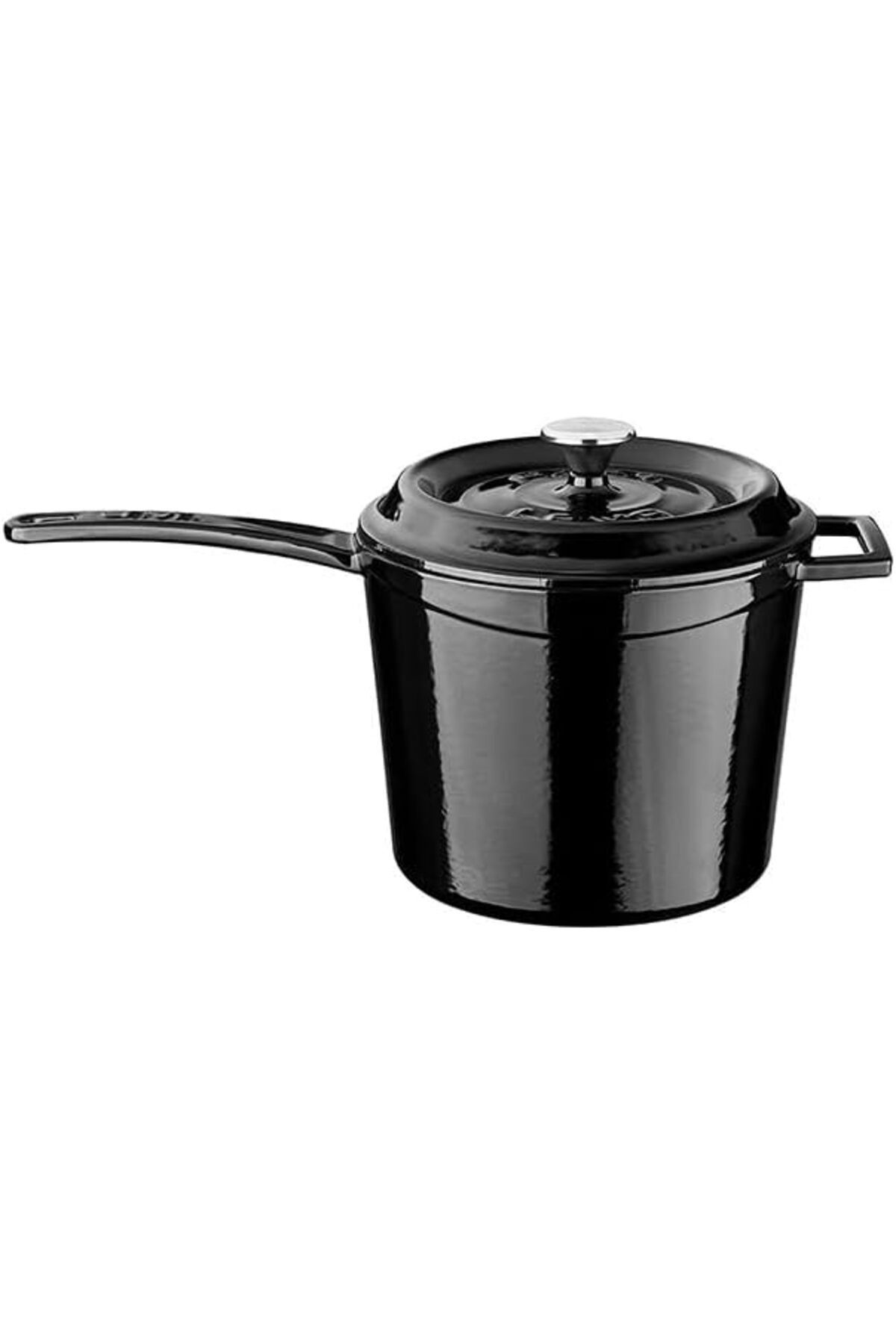 STOREMAX nffashopm Döküm Yuvarlak Sos Tenceresi. Döküm Demir Yekpare Saplı Trendy Serisi Çap(Ø18 cm. S