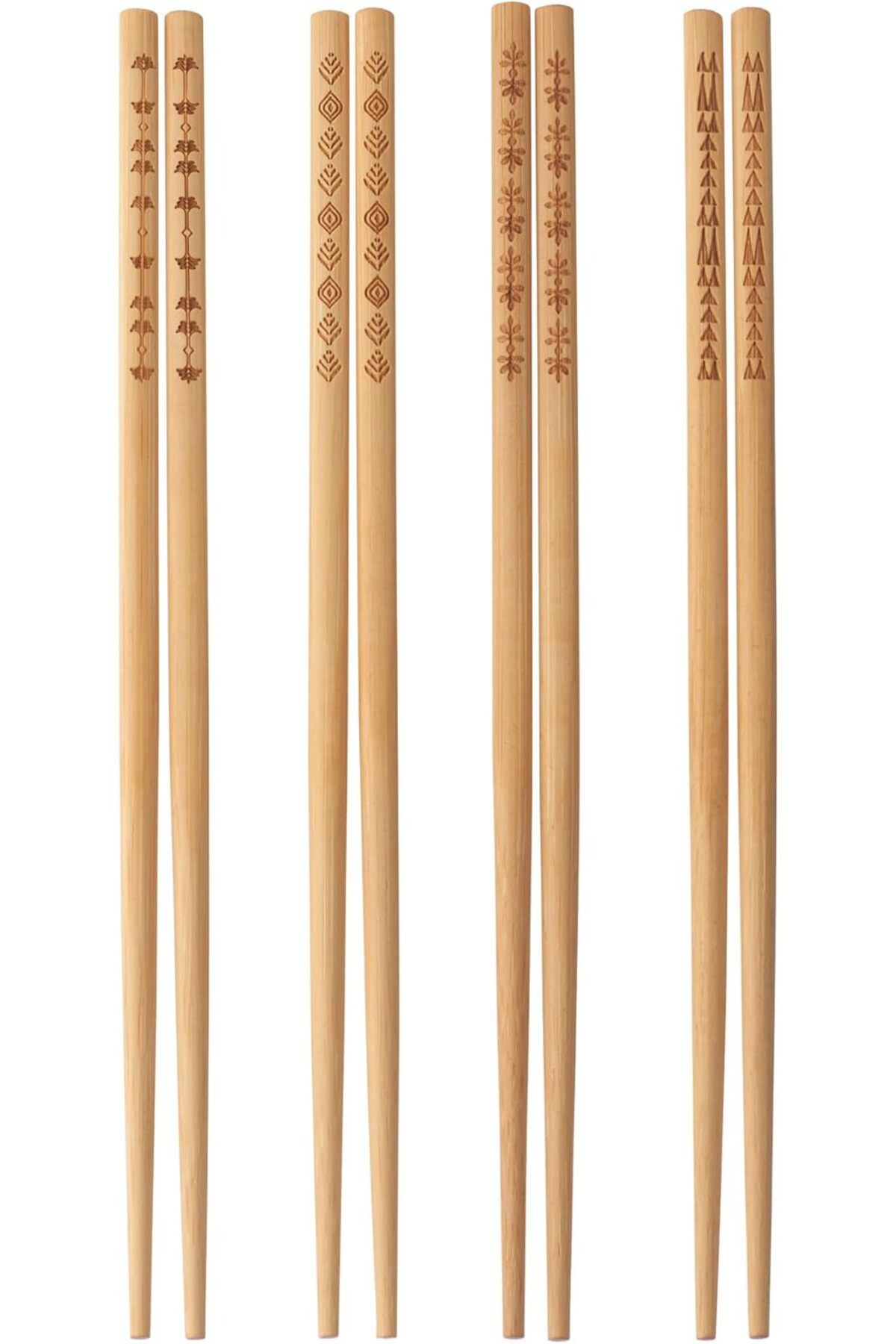 STOREMAX nffashopm TREBENT Yemek Çubukları, 4 Çift, Bambu storestarx 1051353