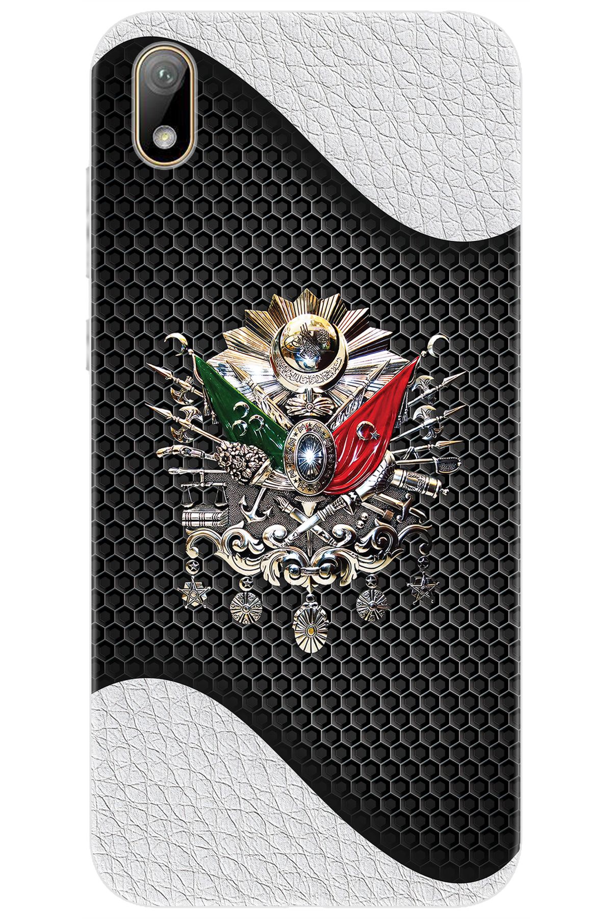 Ceppare Huawei Y5 2019 (AMN-LX2/LX9) Uyumlu Kılıf Desenli Silikon Osmanlı Tuğra Tasarım STK:415 CP-PvoWYtD