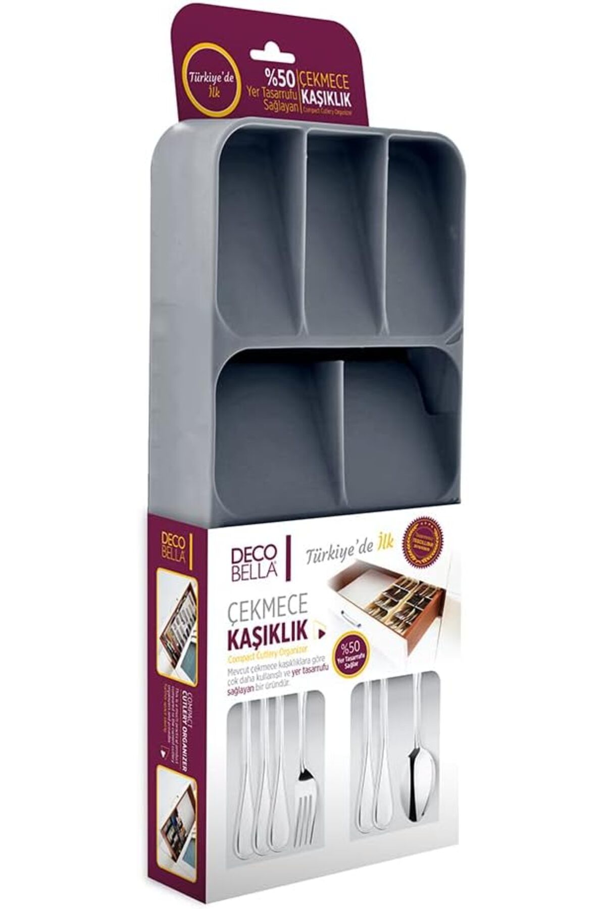 STOREMAX nffashopm 9 Bölmeli Çekmece Kaşık,Çatal Düzenleyici, Kaşıklık Decobella storestarx 1051353