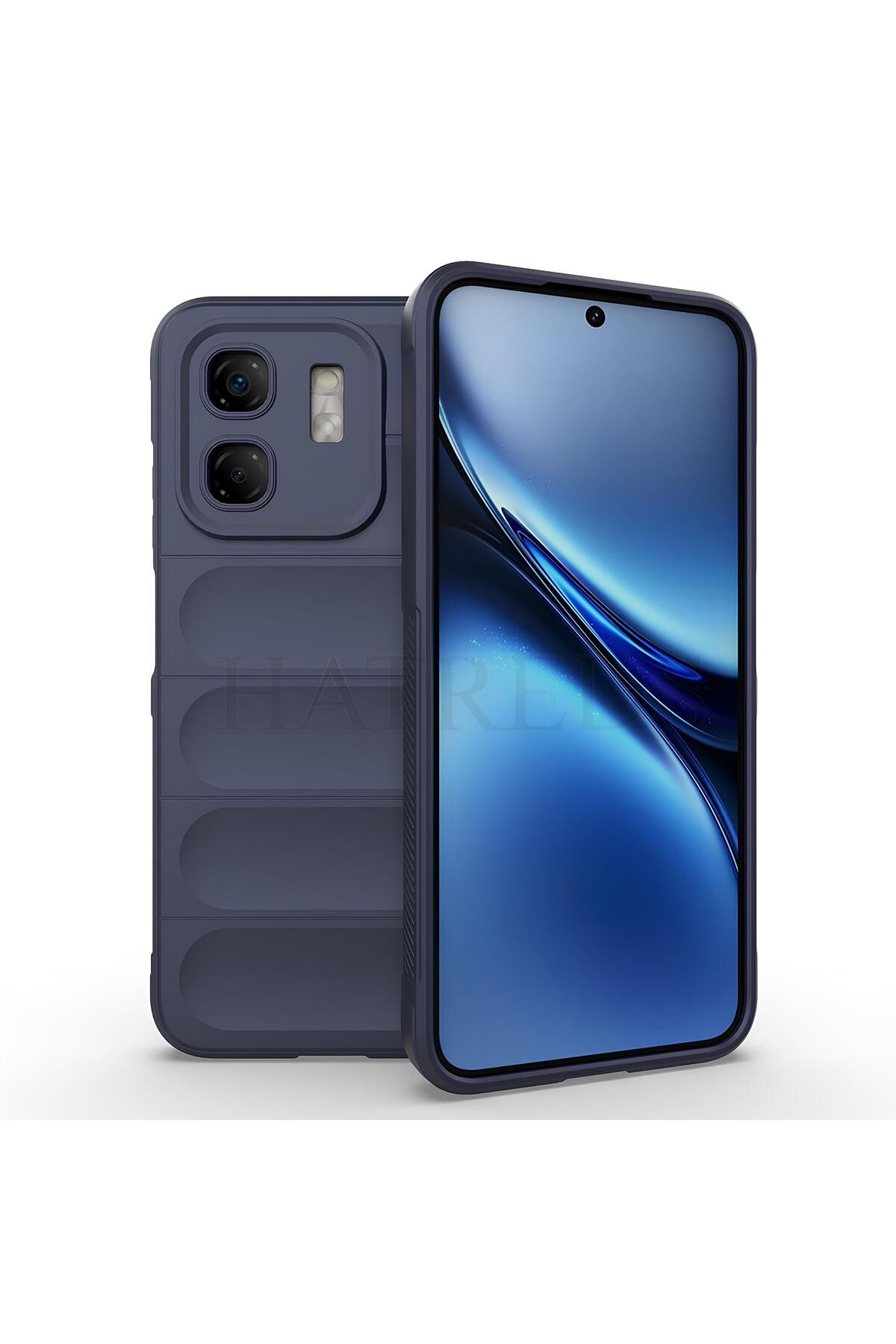 Hatreds İnfinix Smart 9 Kılıf Esnek TPU Oyuklu Yüzey Tasarımlı Kamera Koruma Çıkıntılı Kapak