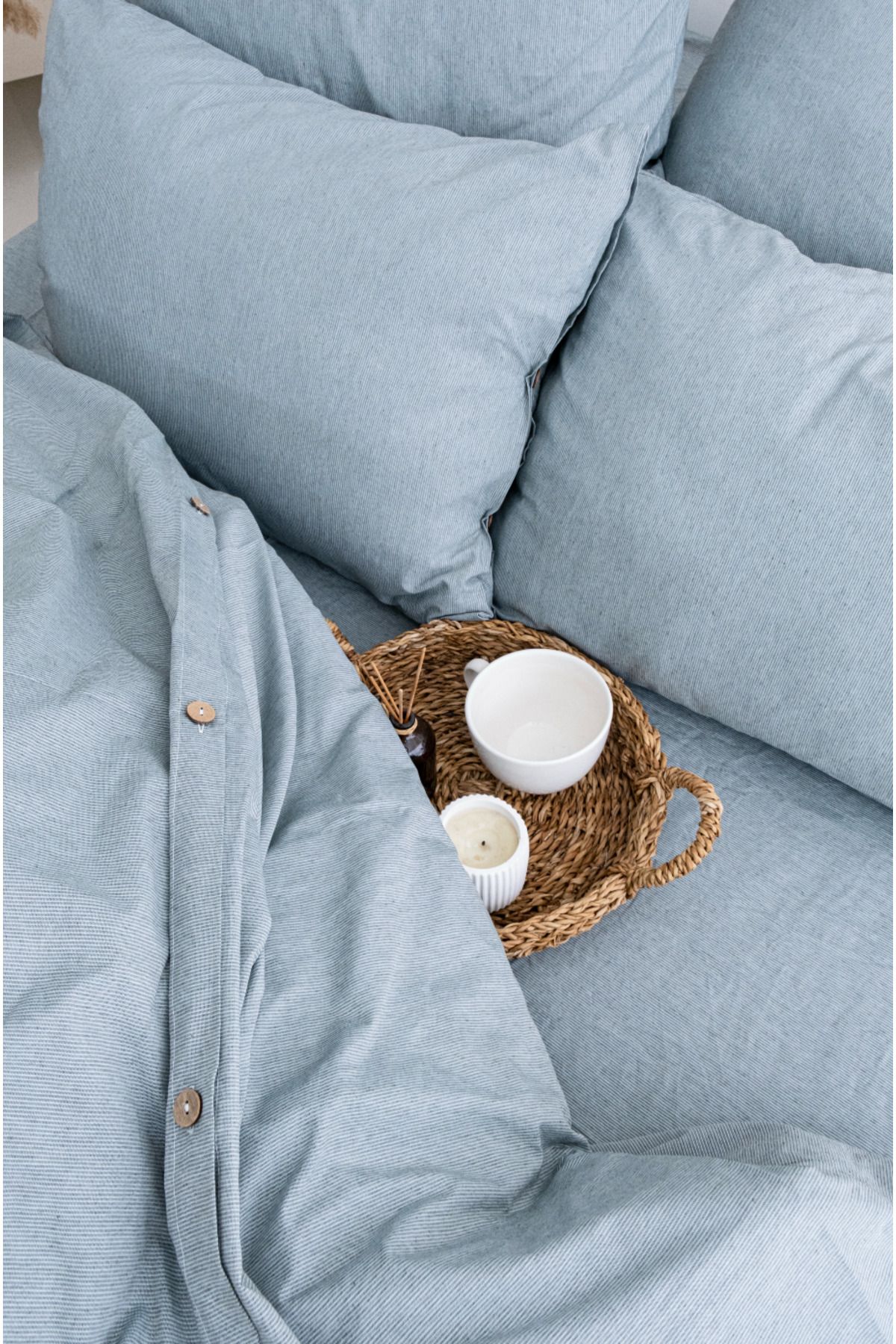 BESTİNA GOLD Natural Soft Çift Kişilik Nevresim Takımı (Lastikli Çarşaflı)