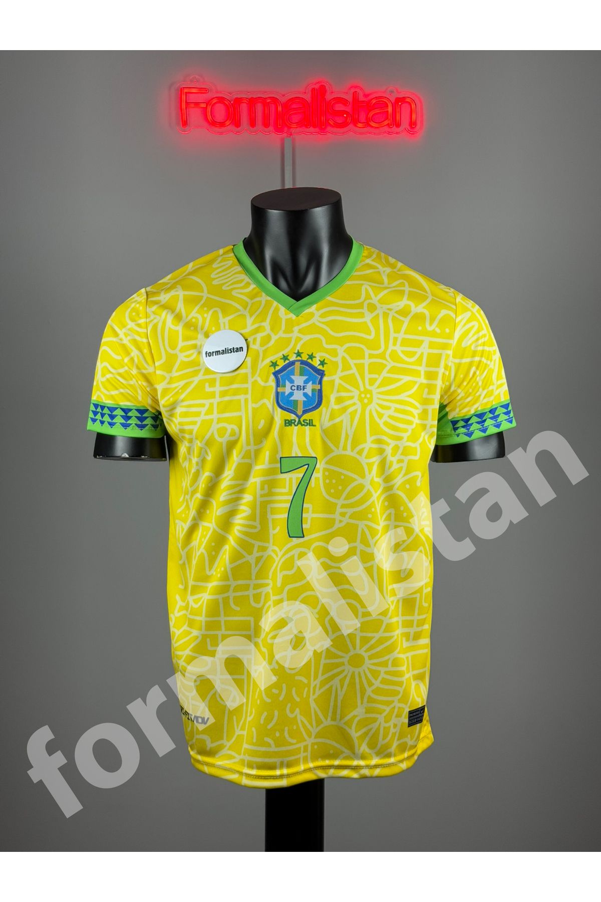 Quaxram Brezilya VINI JR Milli Takım Futbol Forması - Sarı