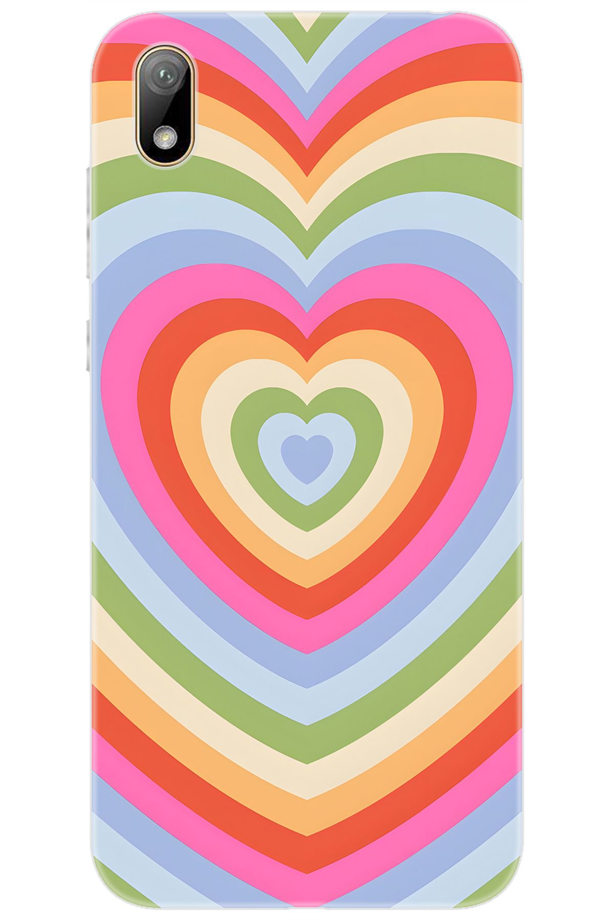 Ceppare Huawei Y5 2019 (AMN-LX2/LX9) Uyumlu Kılıf Desen Baskılı Silikon Renkli Kalpler STK:1019 CP-JqAfJW6