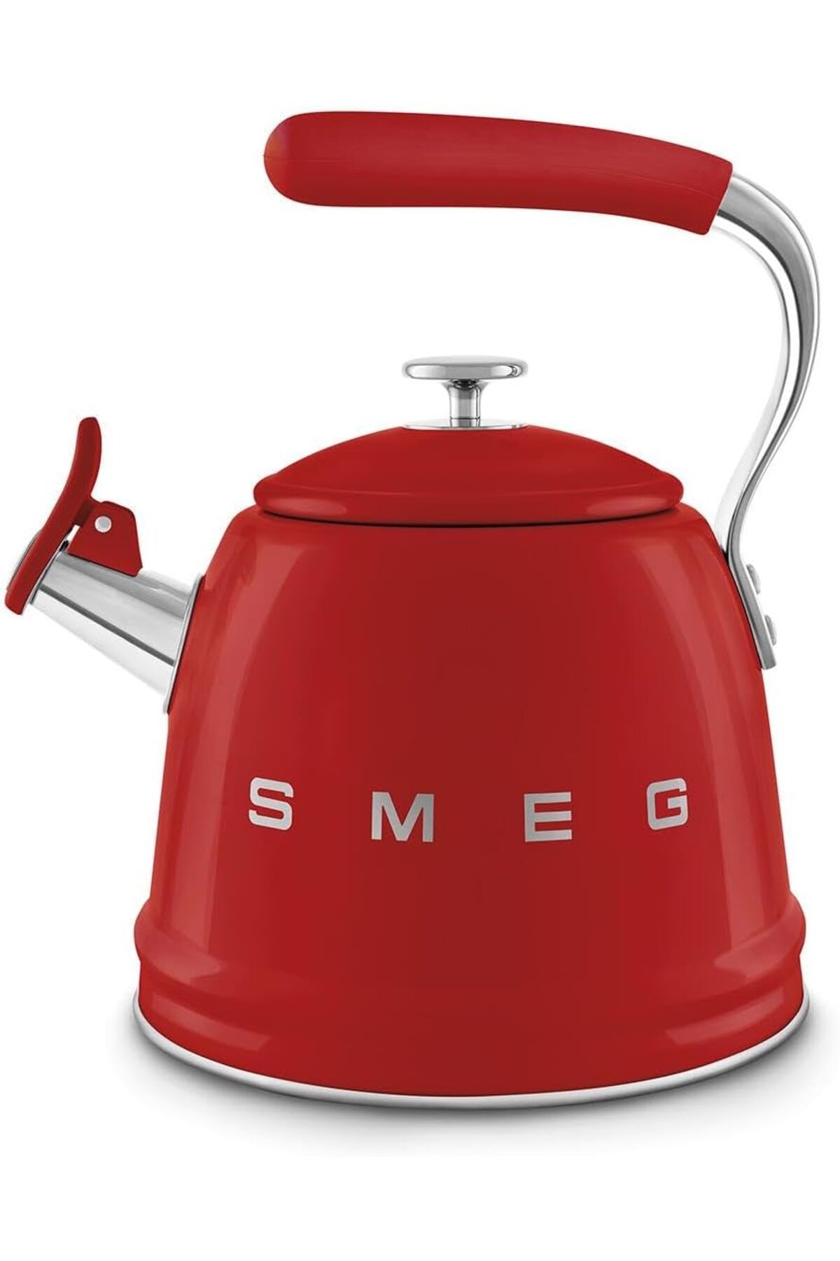 salesalbutik 50's Style Set Üstü Düdüklü Kettle Kırmızı 2.3 lt