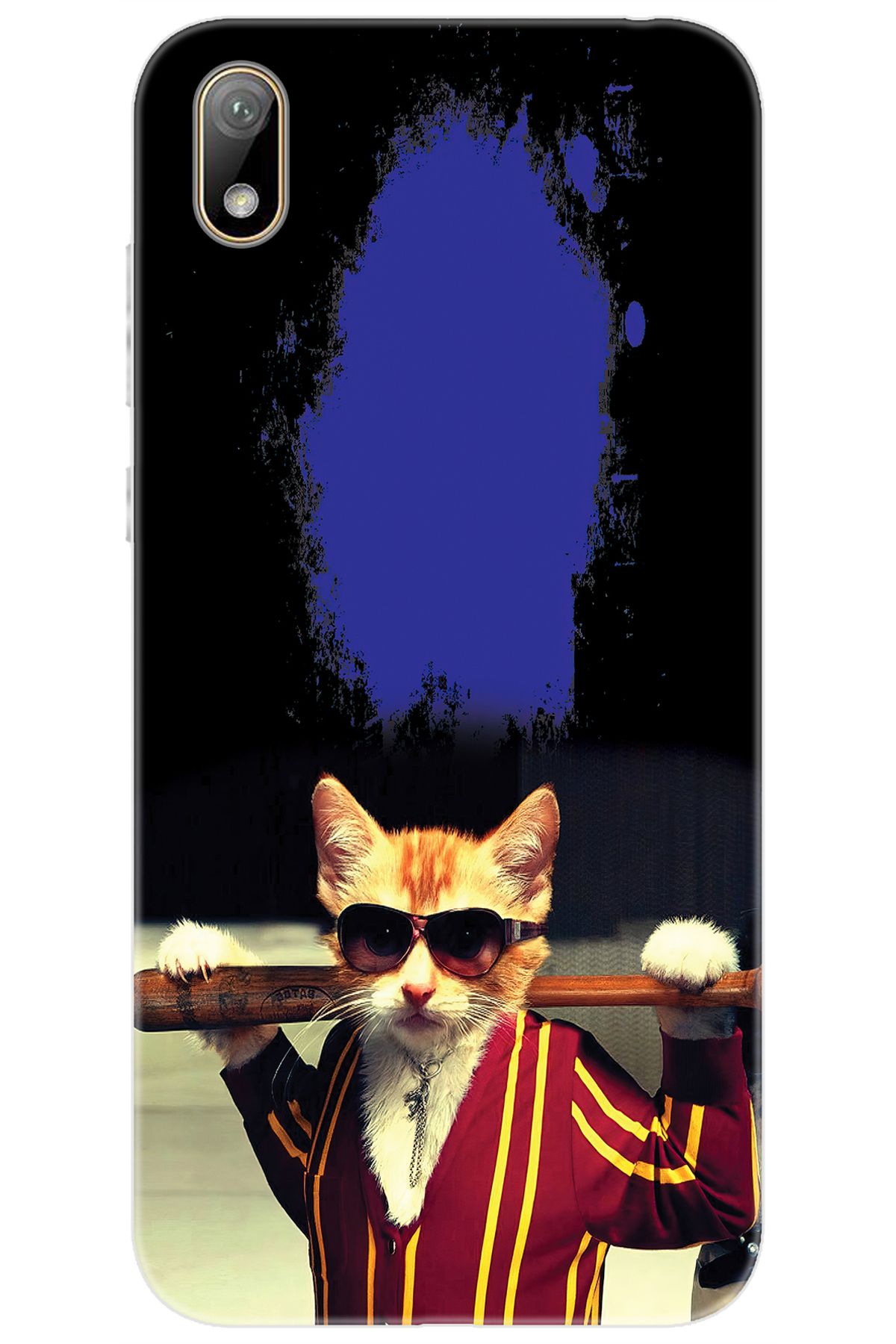 Ceppare Huawei Y5 2019 (AMN-LX2/LX9) Uyumlu Kılıf Desen Baskılı Silikon Artist Kedi STK:481 CP-EnGEEqd