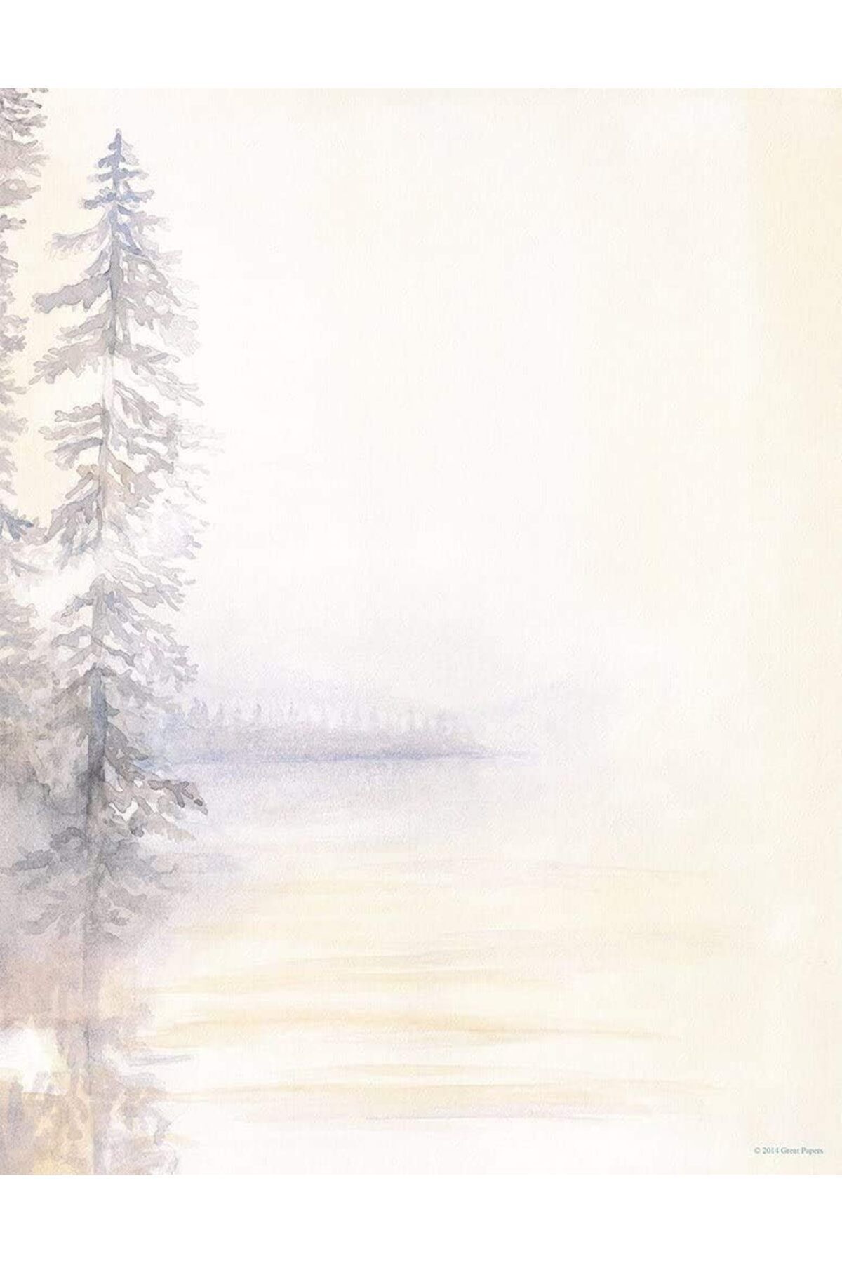 yenibagshop Papers! Morning Mist Letterhead, 80 Sayı, 8,5 inç x 11 inç (2014250)