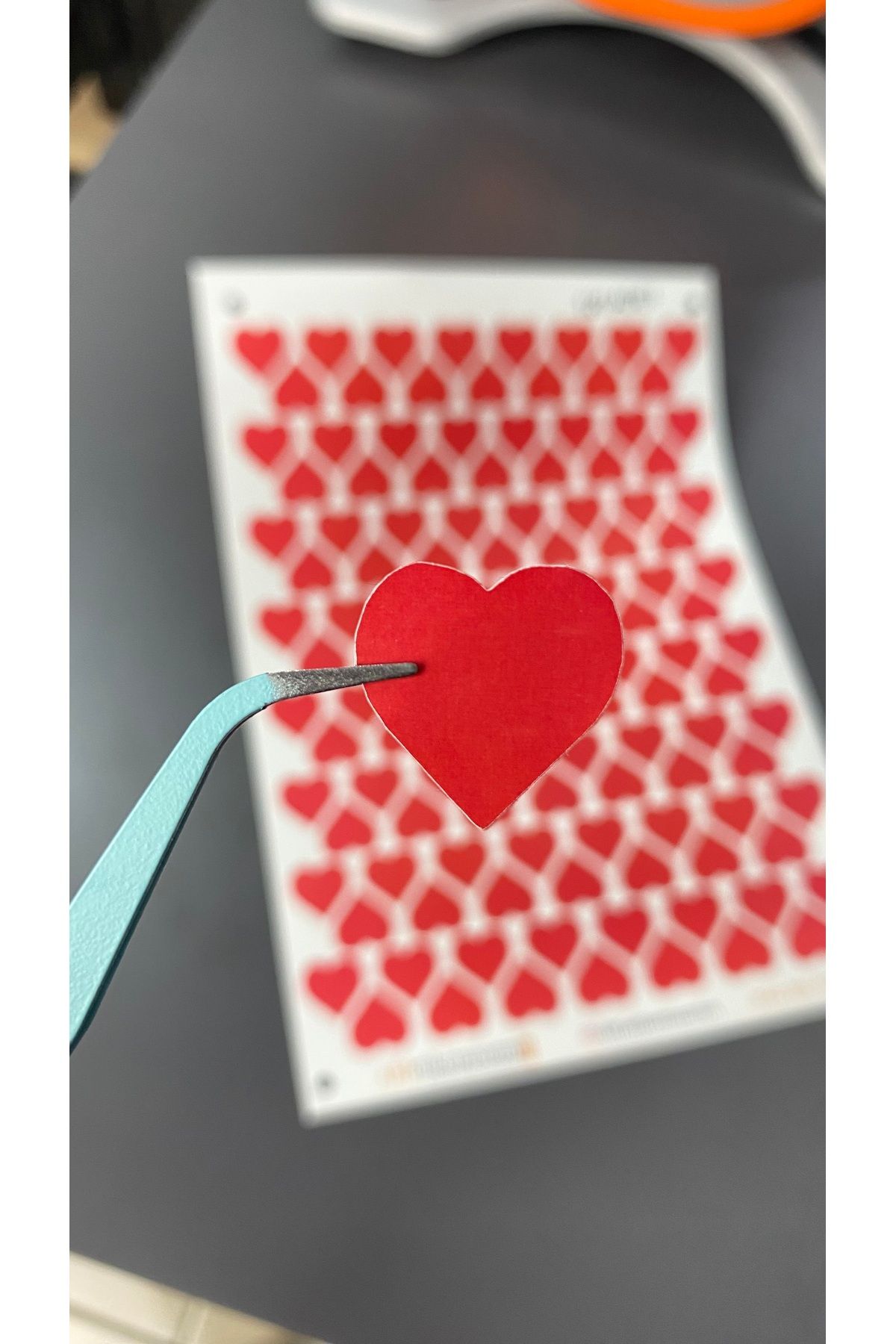 ARLetikettasarım Kırmızı Kalp Sticker Etiket 2 cm 120 Adet - Arletikettasarim