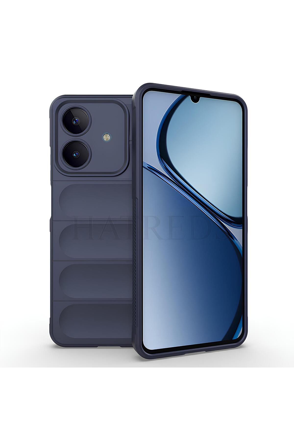 Hatreds Realme Note 60 Kılıf Esnek TPU Oyuklu Yüzey Tasarımlı Kamera Koruma Çıkıntılı Kapak