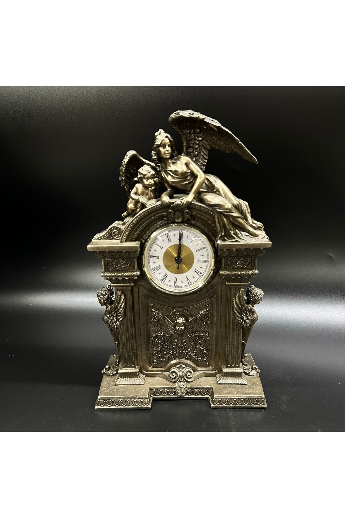 Veronese Art Nouveau Melek Figürlü Masa Saati