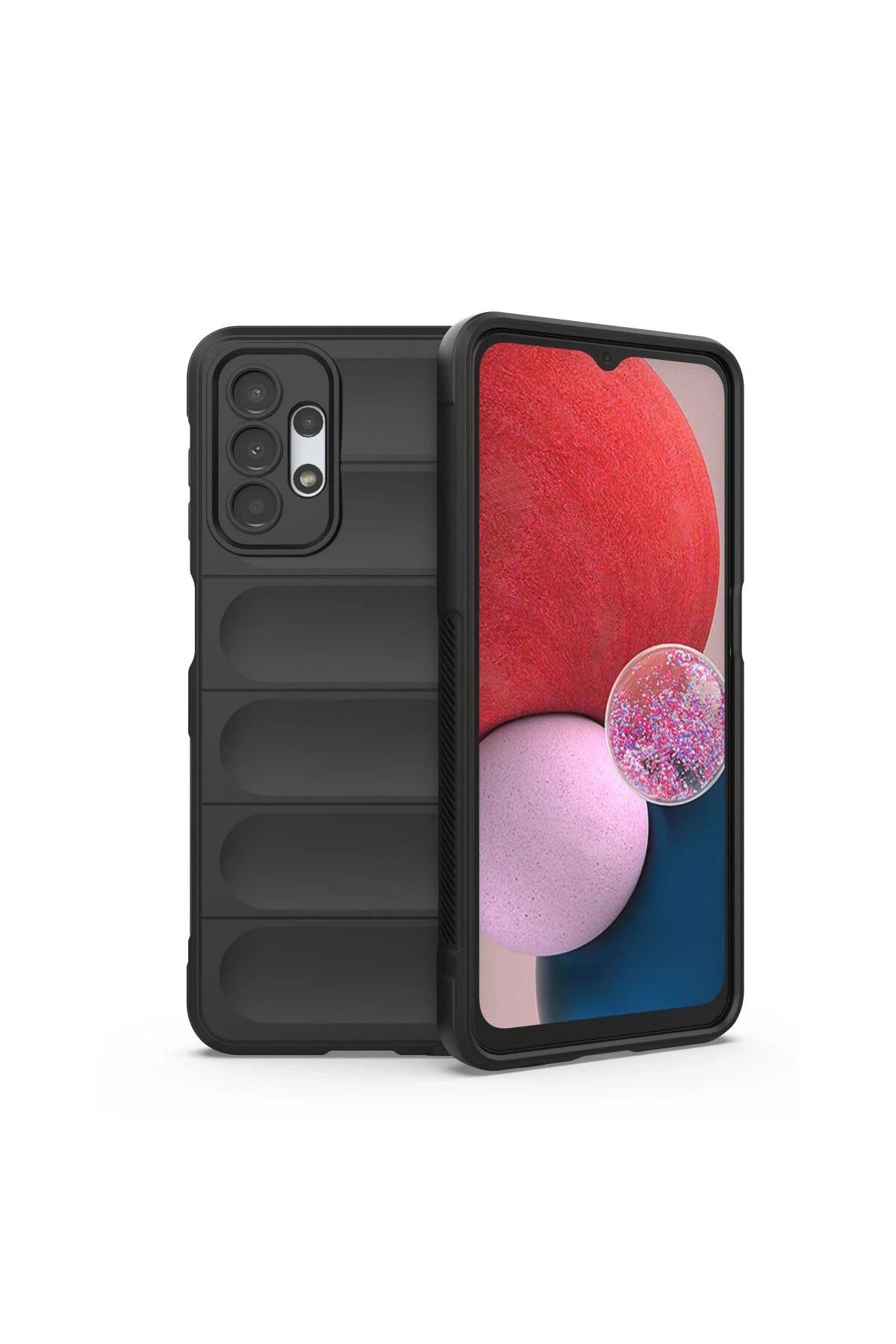 NewFace Samsung Galaxy A13 4G Kılıf Optimum Silikon - Siyah NRMSA