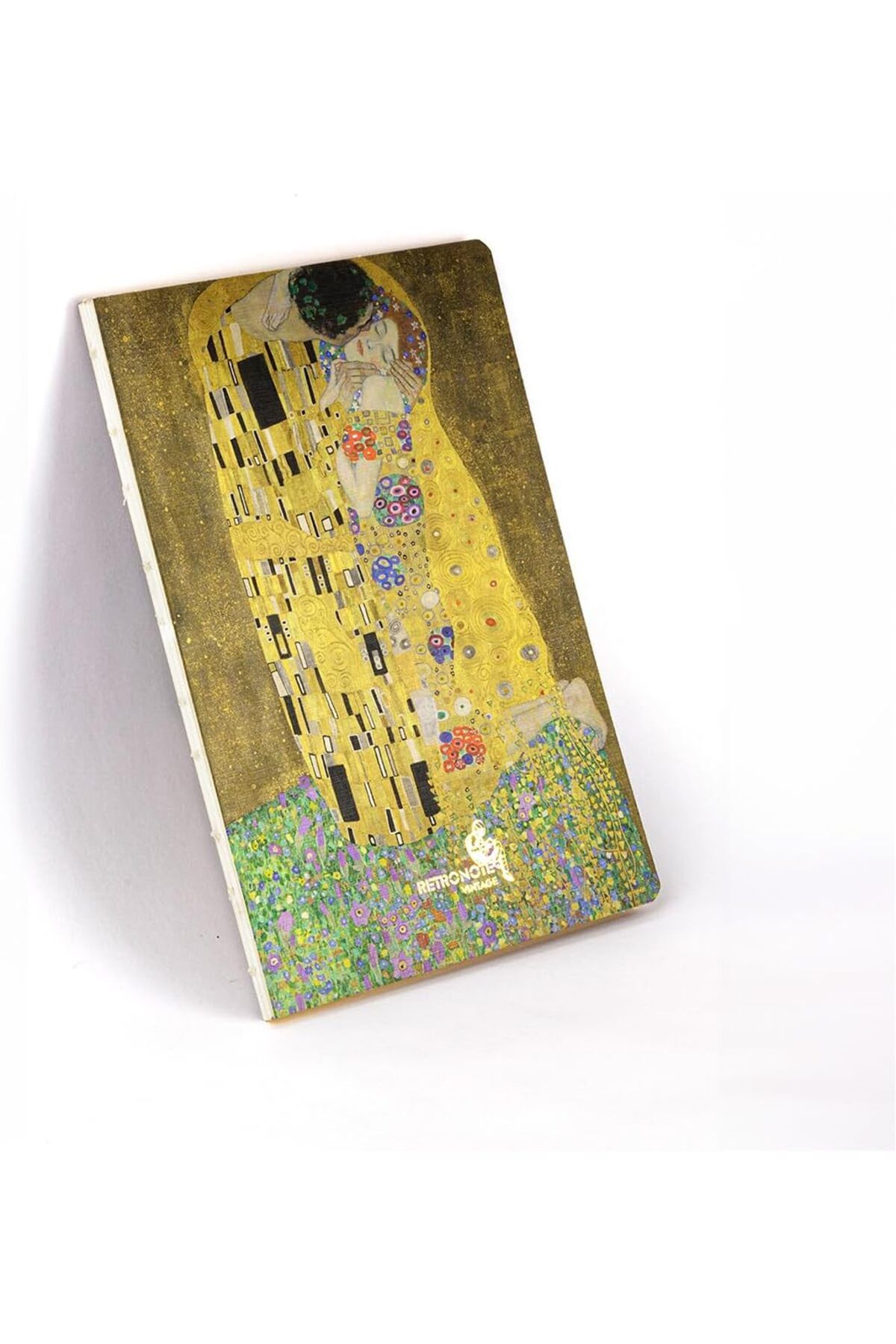 STOREMAX nffashopm The Kiss, Gustav Klimt 1907-08, Vintage Defter VI, Çizgisiz, 96 Sayfa, İplik Dikiş, Esn