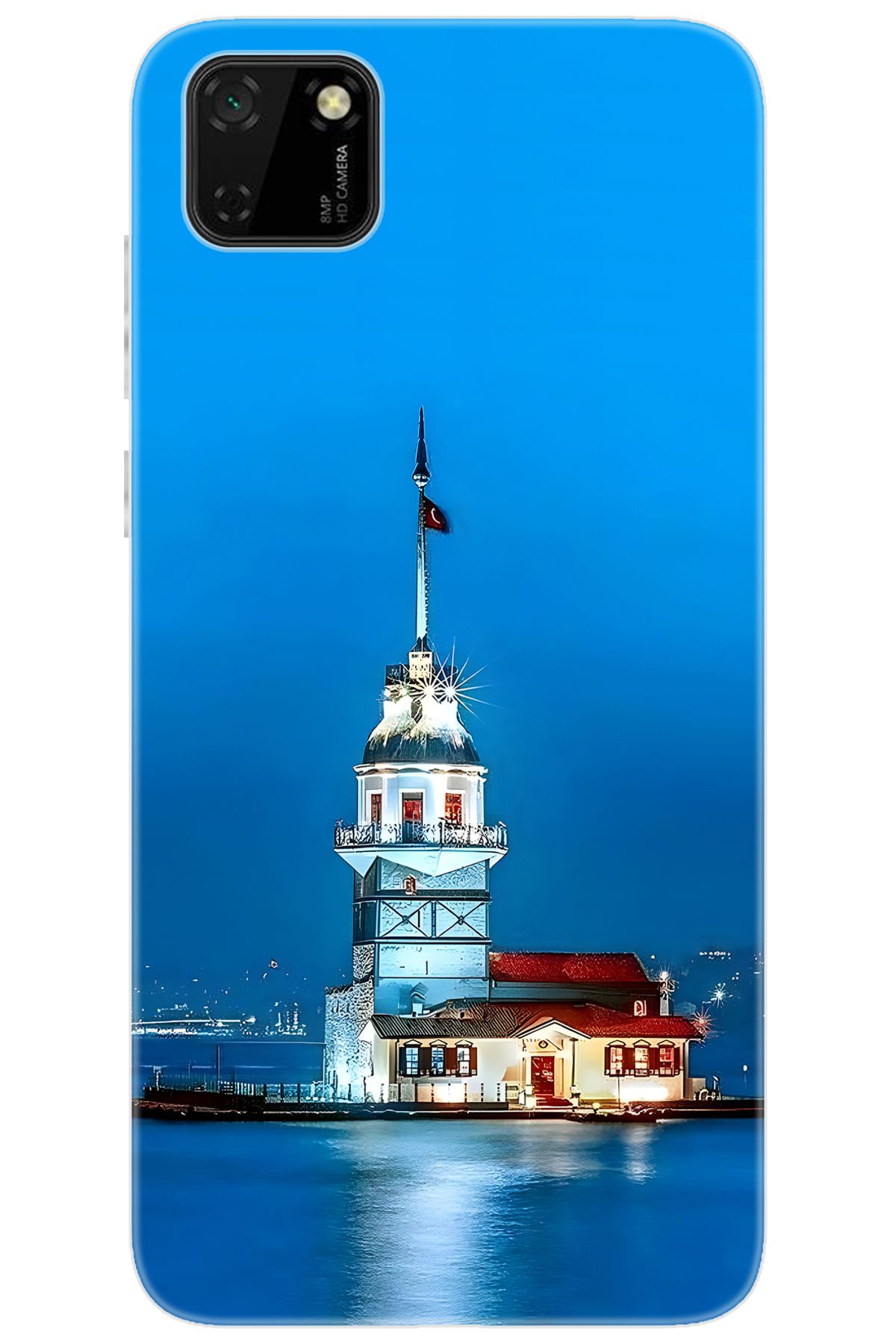 Ceppare Huawei Y5P (DRA-LX9) Uyumlu Kılıf Desen Baskılı Silikon Kız Kulesi STK:617 CP-KLBk9bt