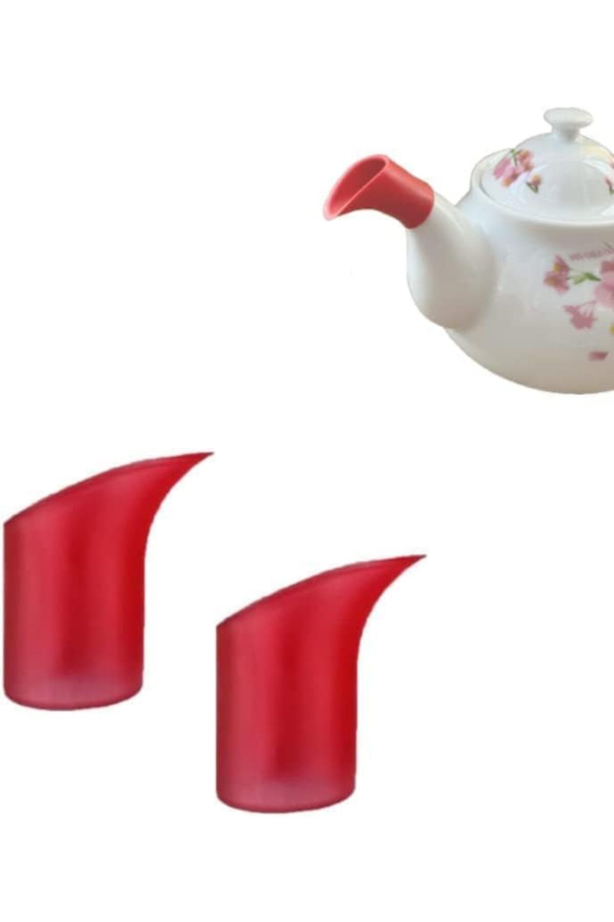 MCreative Damlatmaz Aparat, Sızdırmaz Ağızlık, 2'li Set, Çok Renkli, Gıdaya Uygun Silikon