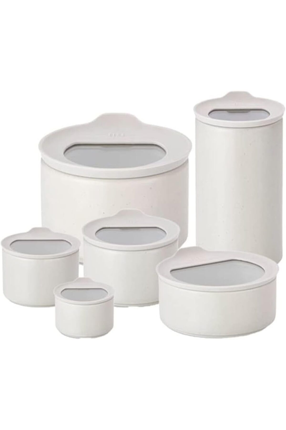 STOREMAX nffashopm Nova Fika One 6'lı Seramik Saklama Kabı Seti Buz Beyaz storestarx 1051353