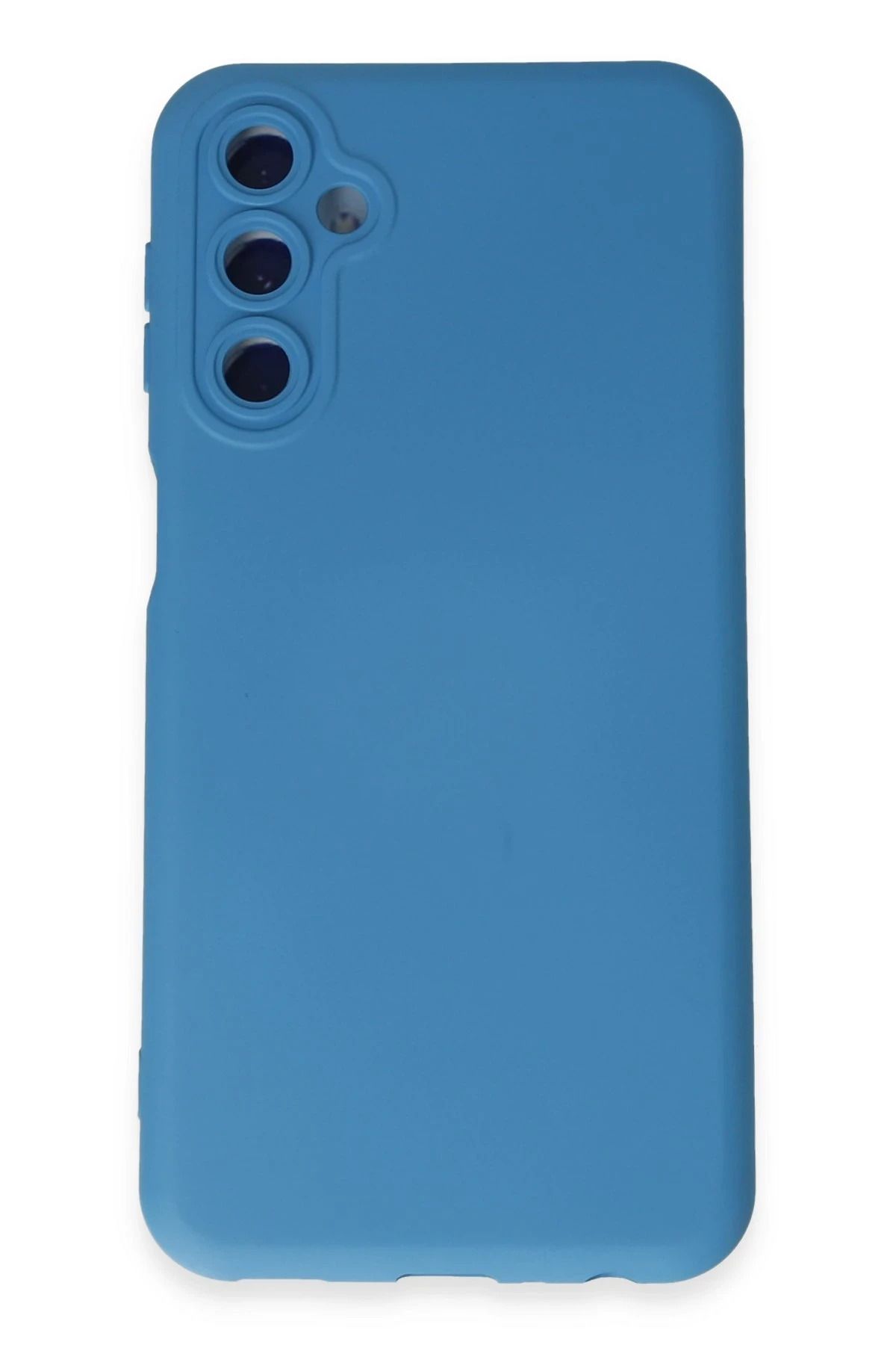 NewFace Samsung Galaxy M34 5G Kılıf Nano içi Kadife Silikon - Mavi YNSMR