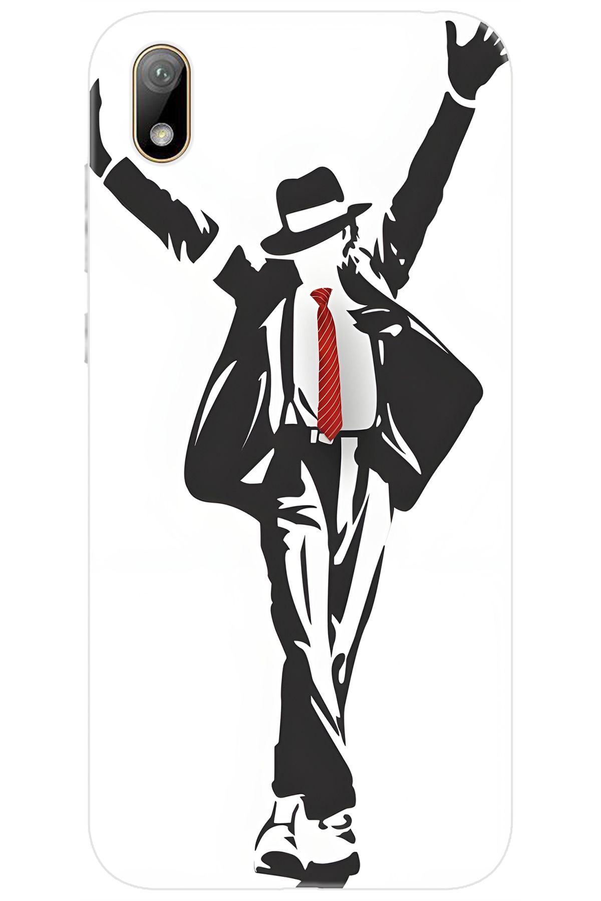 Ceppare Huawei Y5 2019 (AMN-LX2/LX9) Uyumlu Kılıf Desen Baskılı Silikon Michael Jackson STK:705 CP-tpL8GeJ
