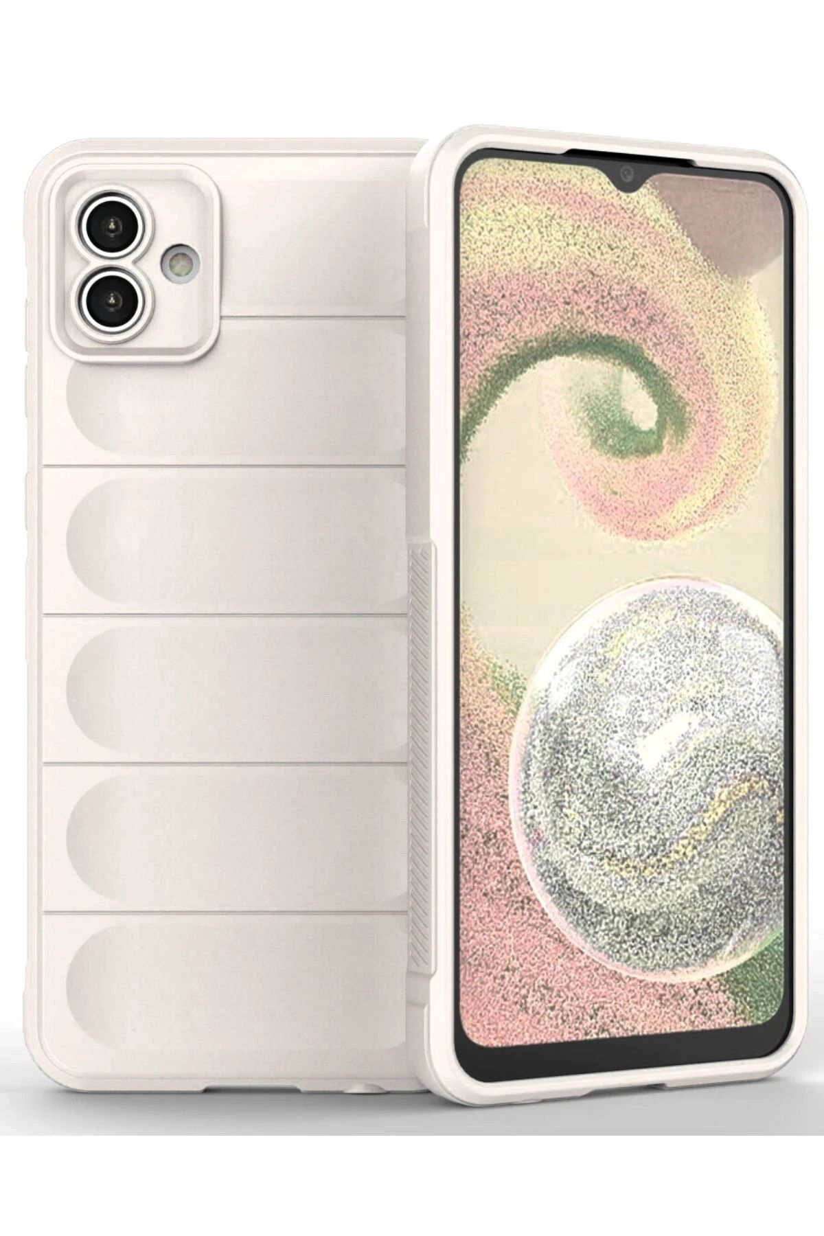 NewFace Galaxy A04  uyumlu Kılıf Optimum Silikon - Krem