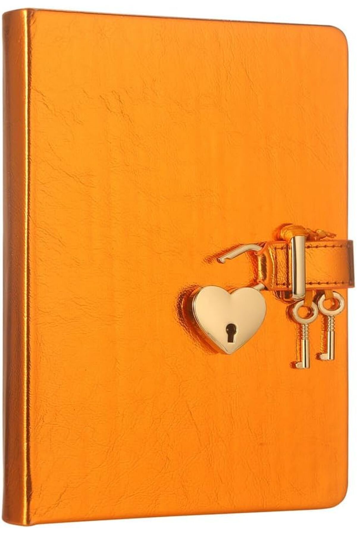 STOREMAX nffashopm Journals Hush Hush Kilitli Metalik Defter (Turuncu) storestarx 1051353