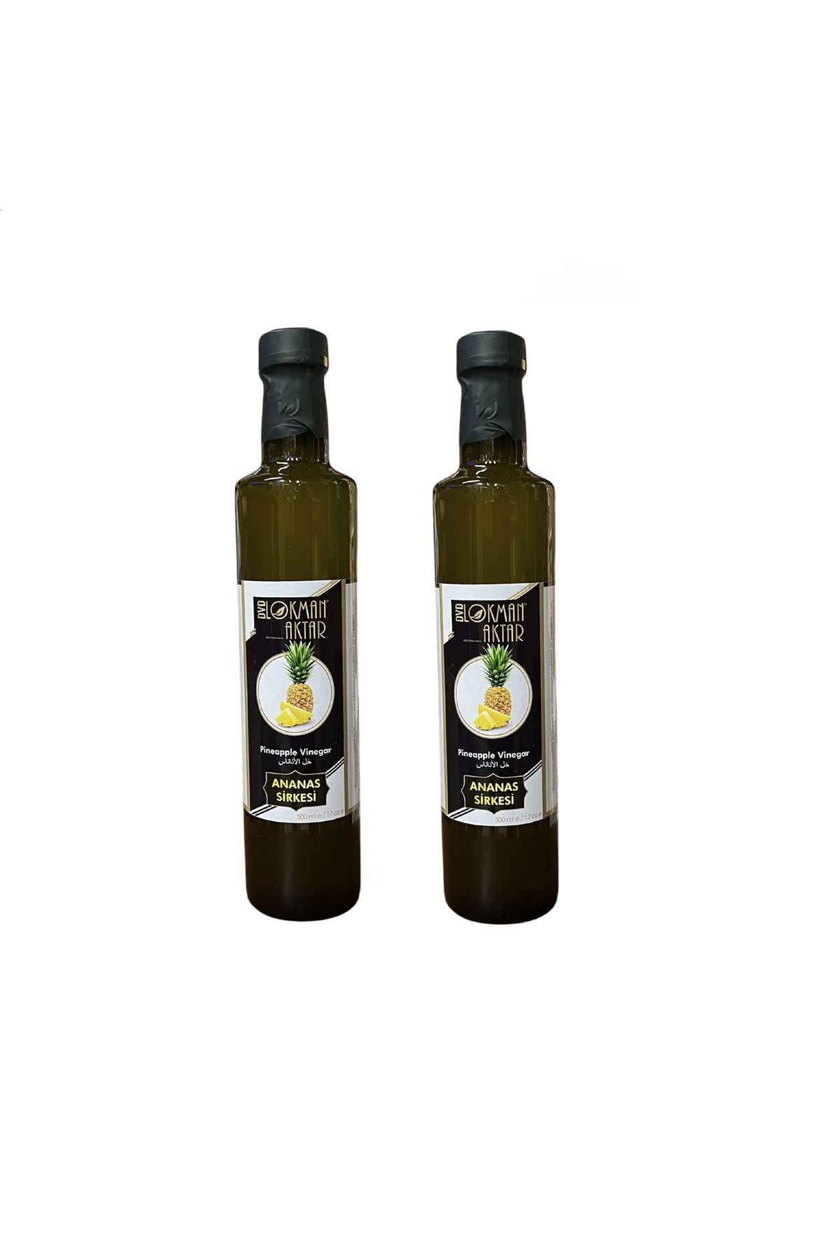 DVD Lokman Aktar Ananas Sirkesi, Katkısız, Doğal, 500ml 2 Adet,