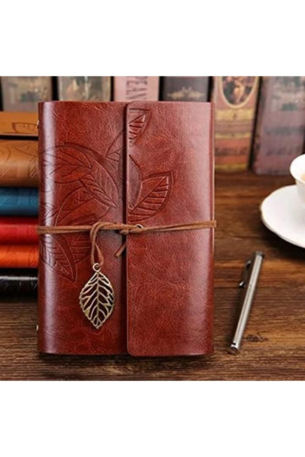 STOREMAX nffashopm Desenli Kahverengi Deri Defter Dekoratif Hediyelik storestarx 1051353