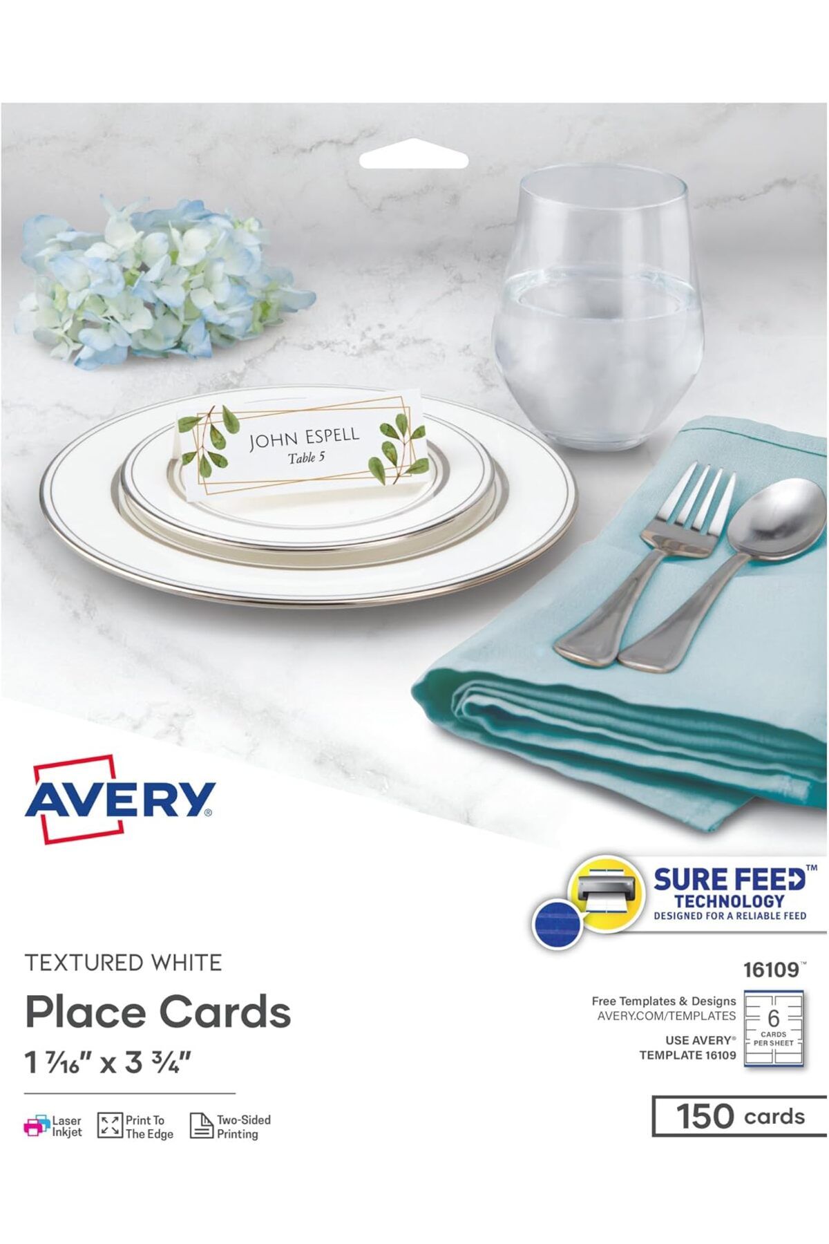 STOREMAX Emin Beslemeli Yazdırılabilir Boş Yer Kartları, 3,6 cm x 9,5 cm, Dokulu Beyaz, 150 Öz