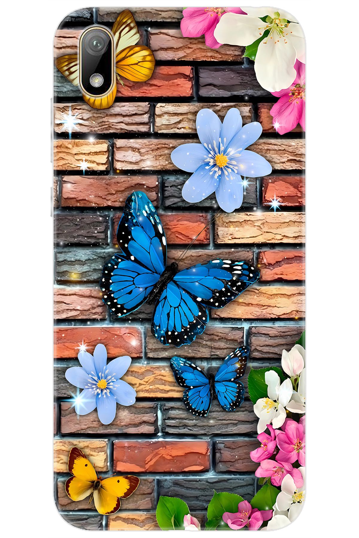 Ceppare Huawei Y5 2019 (AMN-LX2/LX9) Uyumlu Kılıf Desen Baskılı Silikon Kelebek STK:672 CP-T6Hb488
