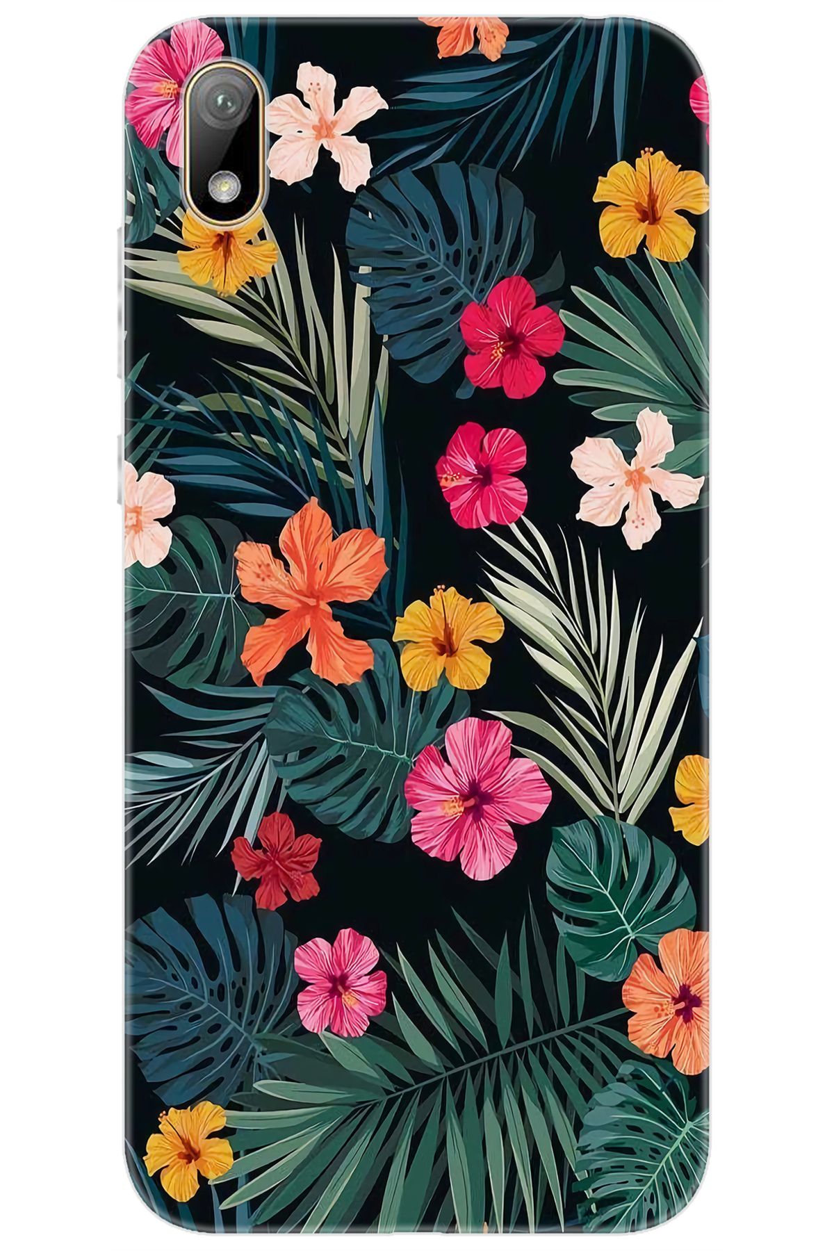 Ceppare Huawei Y5 2019 (AMN-LX2/LX9) Uyumlu Kılıf Desen Baskılı Silikon Çiçekler STK:632 CP-RUoX1UP
