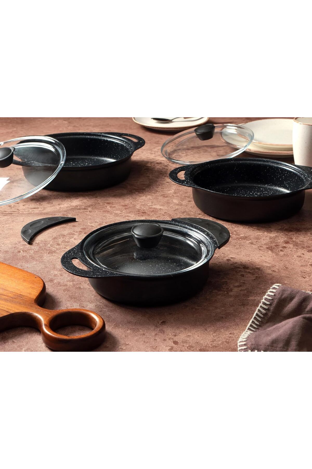 STOREMAX nffashopm Anolon Siyah Sahan Takımı 6 parça storestarx 1051353
