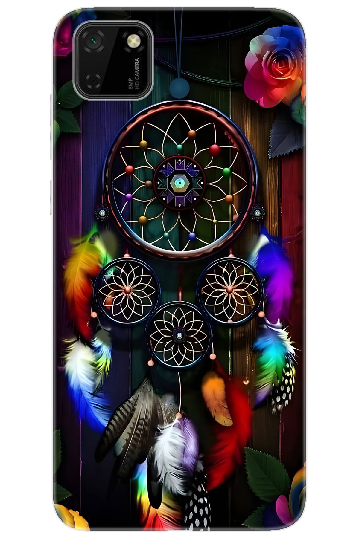Ceppare Huawei Y5P (DRA-LX9) Uyumlu Kılıf Desen Baskılı Silikon Düş Kapanı STK:704 CP-nmiBmIf