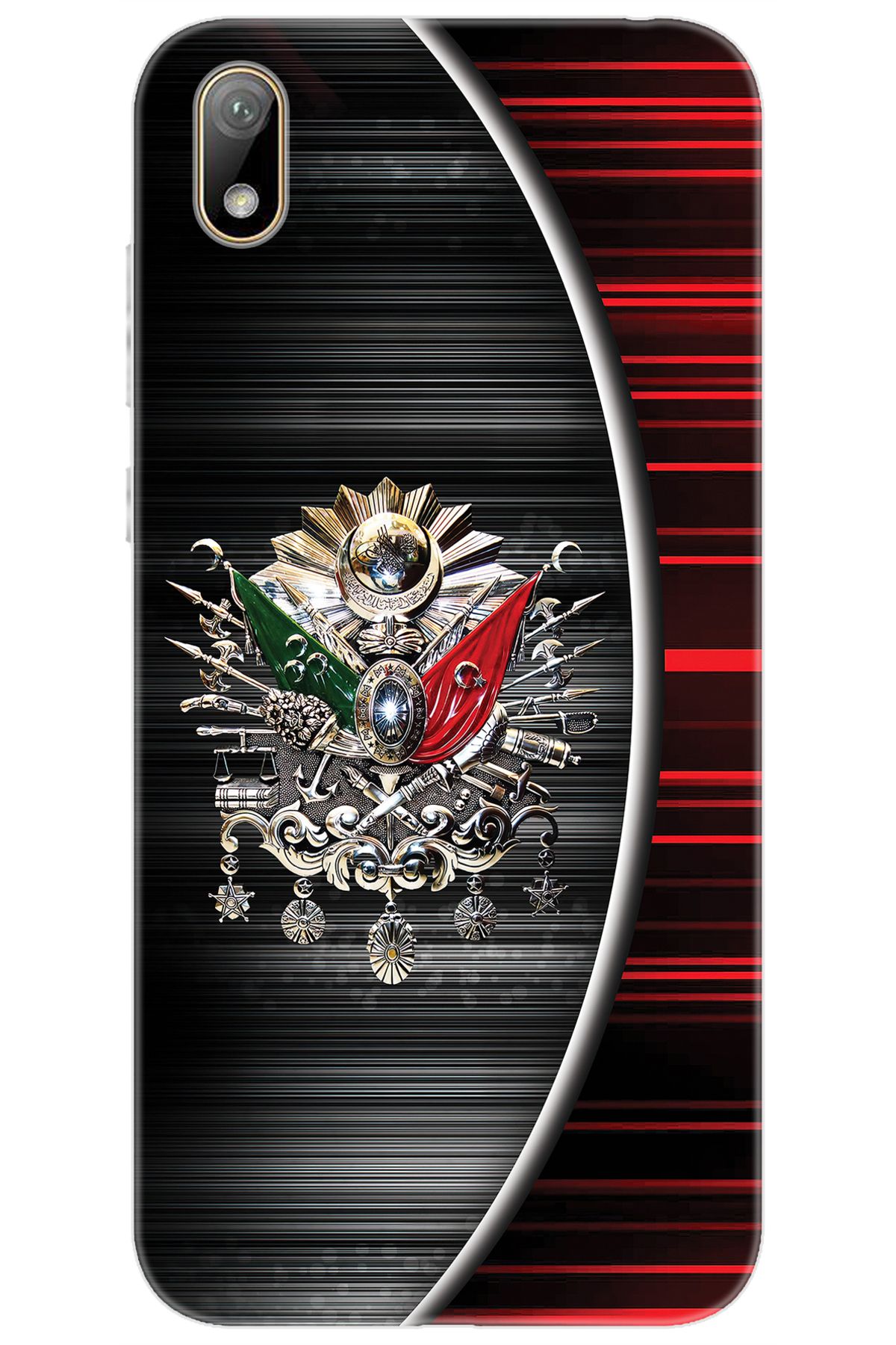 Ceppare Huawei Y5 2019 (AMN-LX2/LX9) Uyumlu Kılıf Desenli Silikon Osmanlı Tuğra Tasarım STK:410 CP-qILJzid