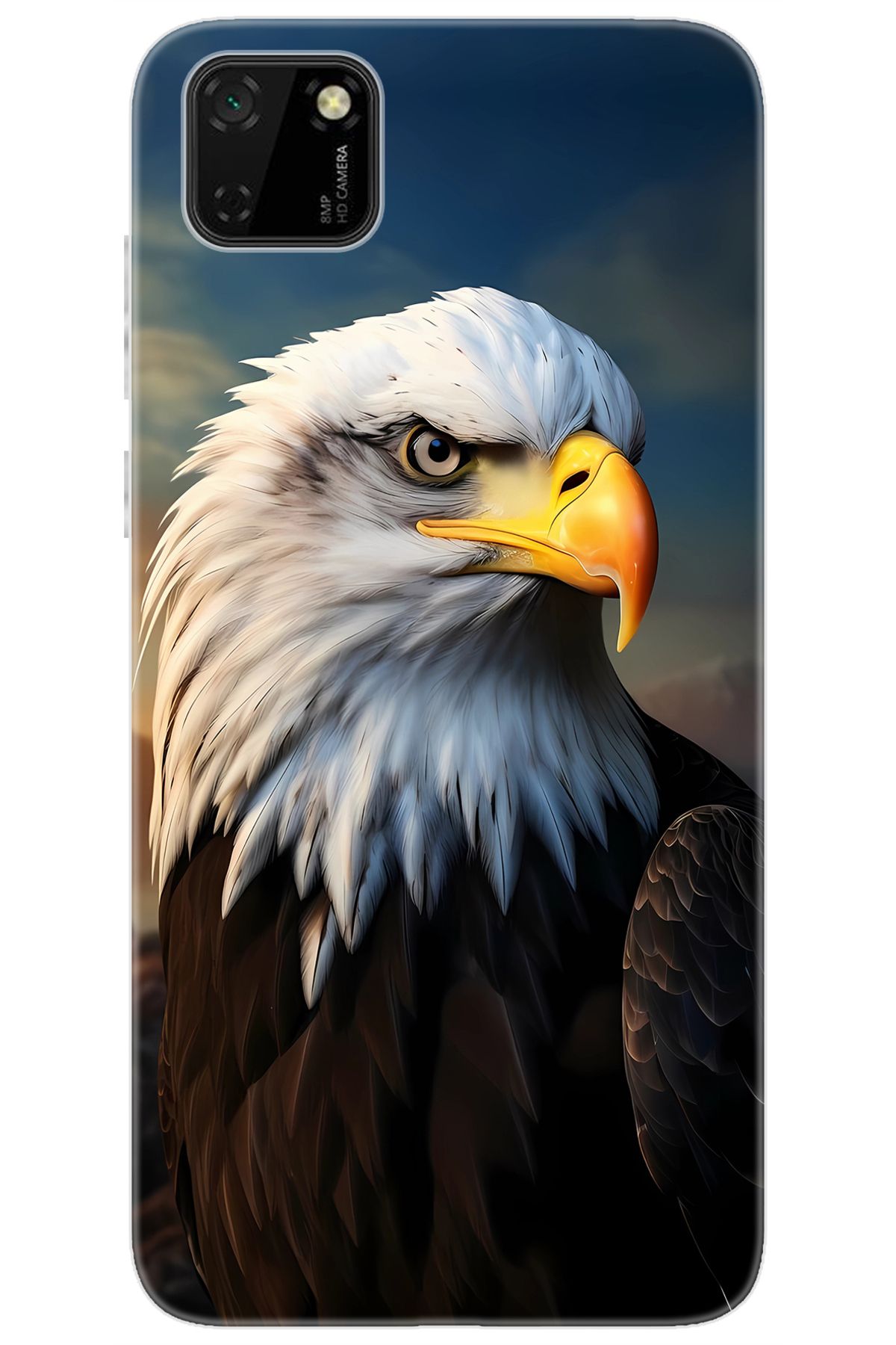 Ceppare Huawei Y5P (DRA-LX9) Uyumlu Kılıf Desen Baskılı Silikon Kartal STK:687 CP-0HcWk7g