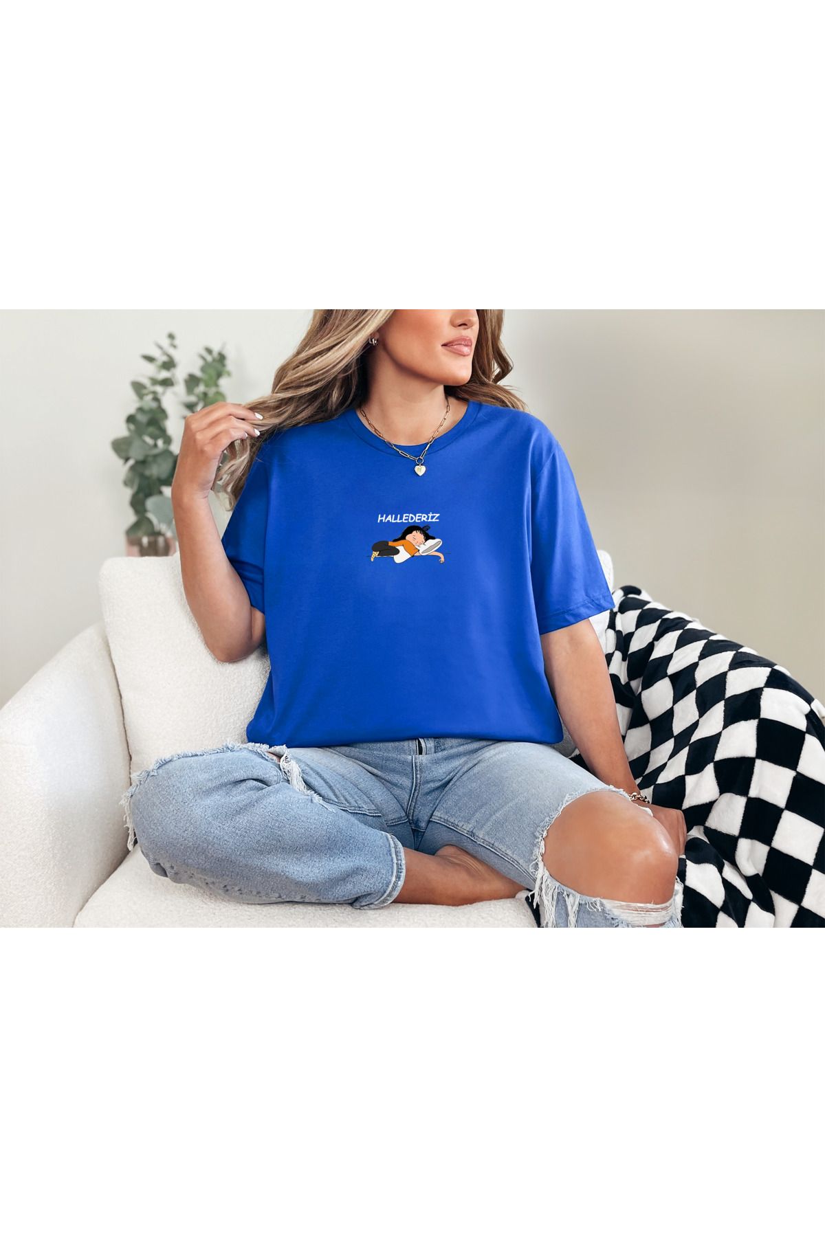 GHAND HALLEDERİZ Uykucu Ya Baskılı Unısex Normal Kalıp T-Shirt