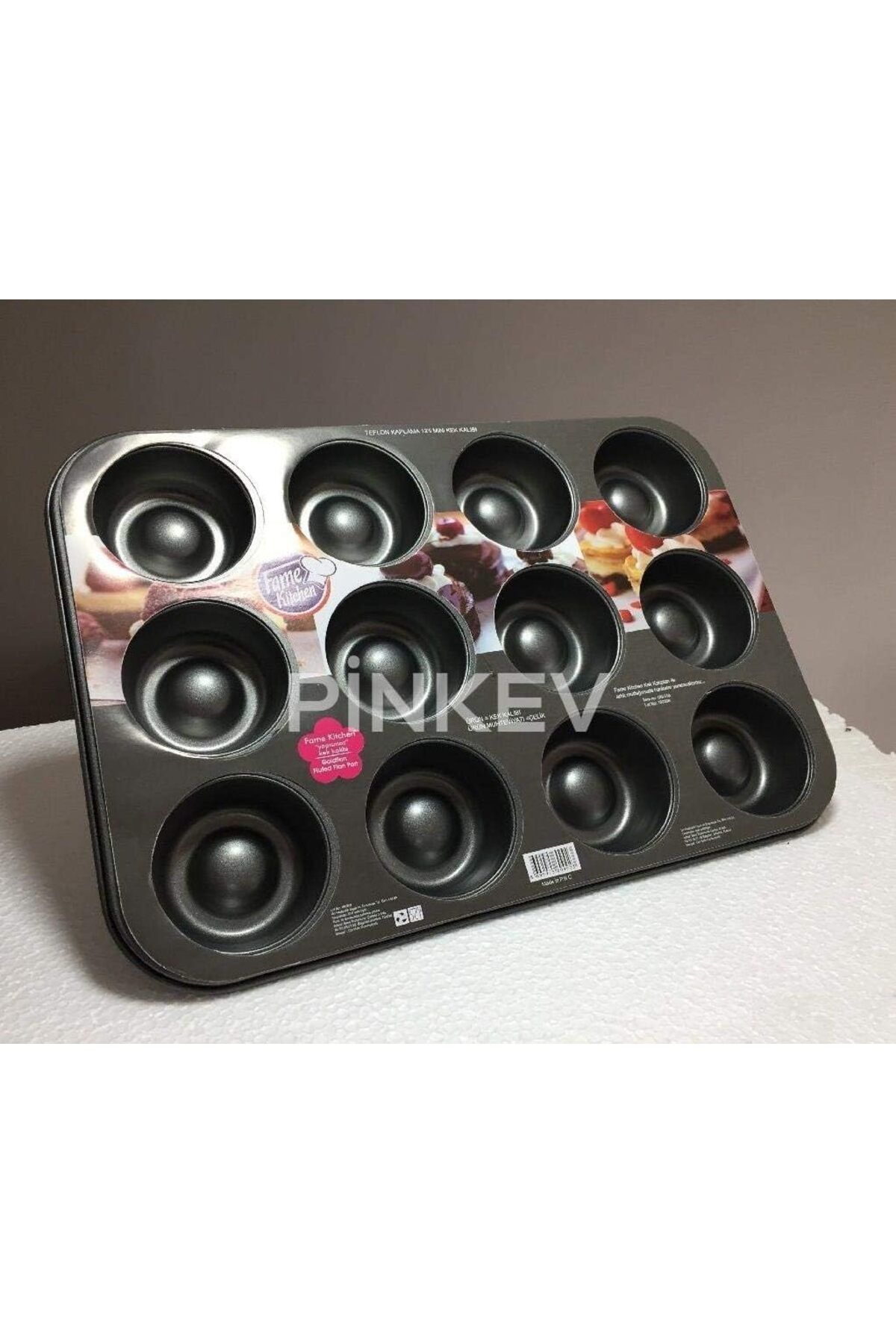STOREMAX nffashopm KITCHEN 12li Teflon Kaplı Borulu Muffin Kek Kalıbı storestarx 1051353