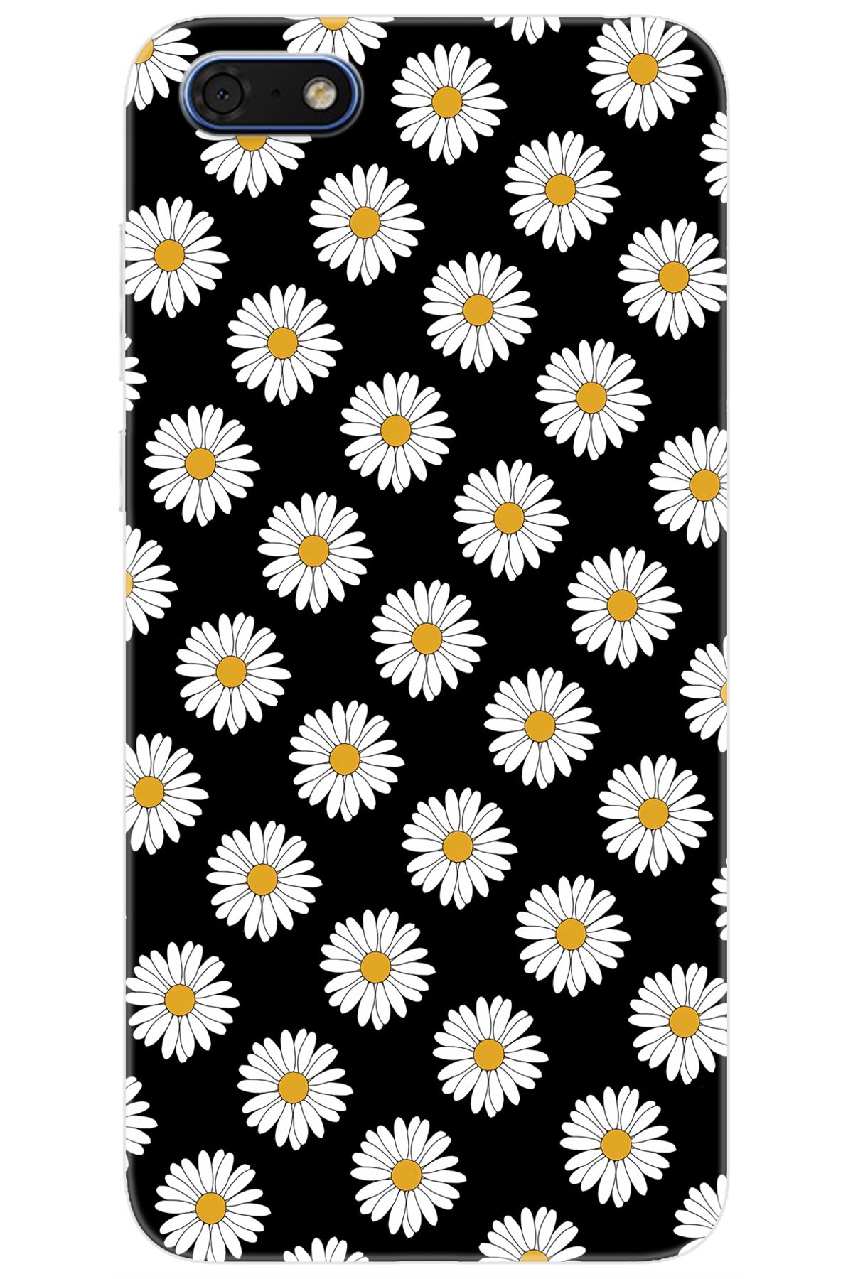 Ceppare Huawei Y5 2018 (DRA-L21) Uyumlu Kılıf Desen Baskılı Silikon Papatya Serisi STK:634 CP-X3OIkar