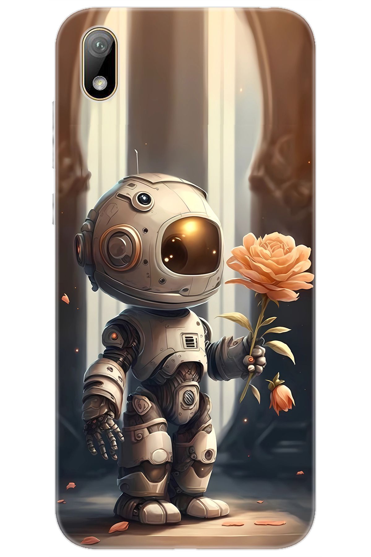 Ceppare Huawei Y5 2019 (AMN-LX2/LX9) Uyumlu Kılıf Desen Baskılı Silikon Astronot STK:620 CP-27qR5Bo
