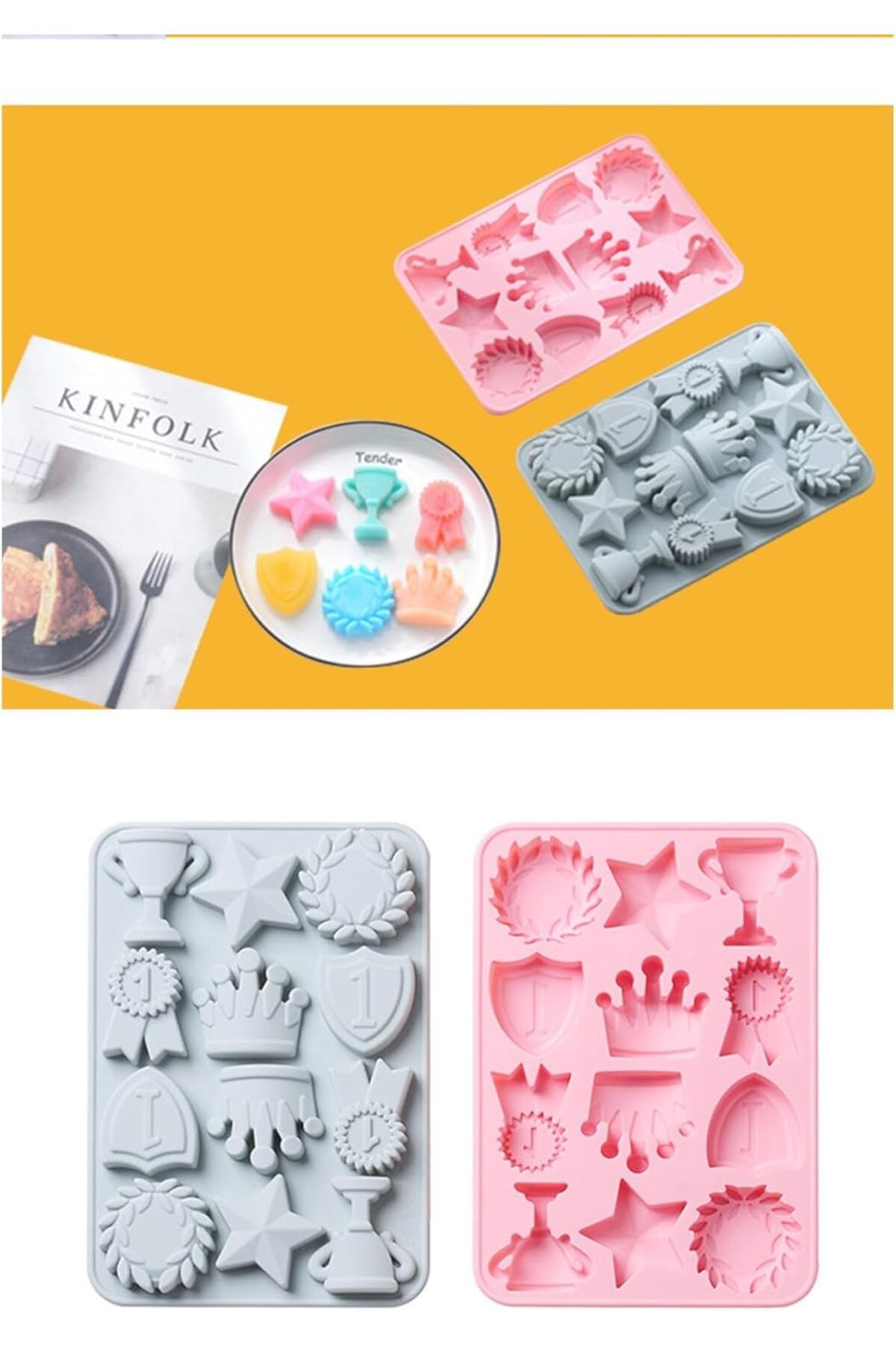 STOREMAX nffashopm Kek Çikolata Sabun Mum Epoksi Reçine Kalıp ecmelNM668 storestarx 1051353