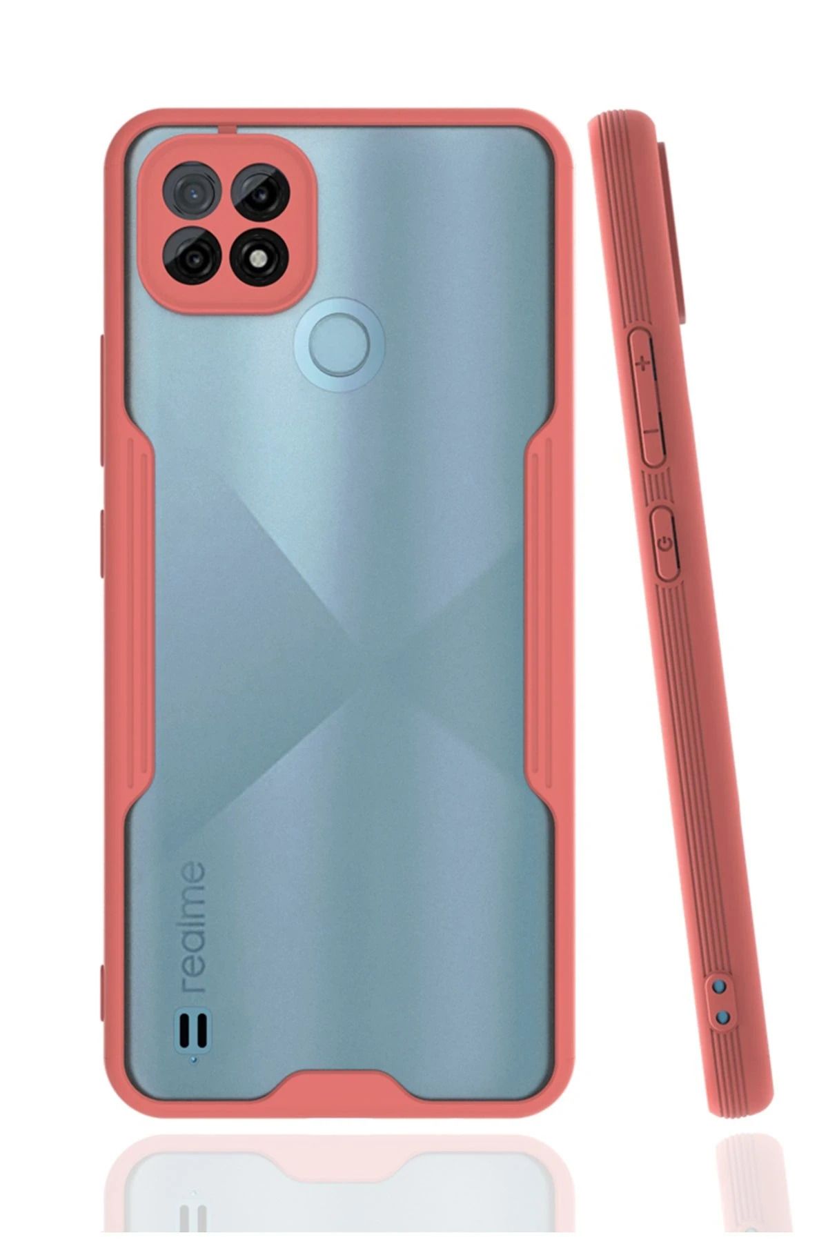 NewFace Realme C21 Kılıf Platin Silikon - Pembe JOJUA