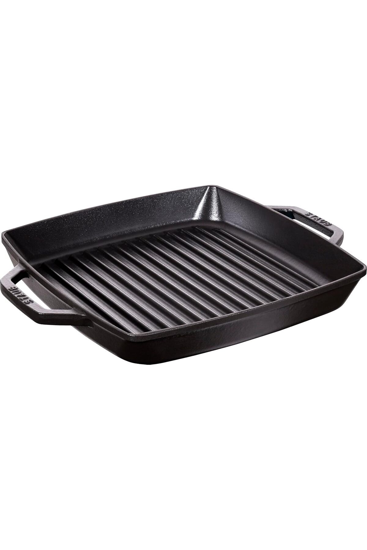 STOREMAX nffashopm Grill Pans Çift Kulplu Döküm Izgara Tava, Siyah storestarx 1051353
