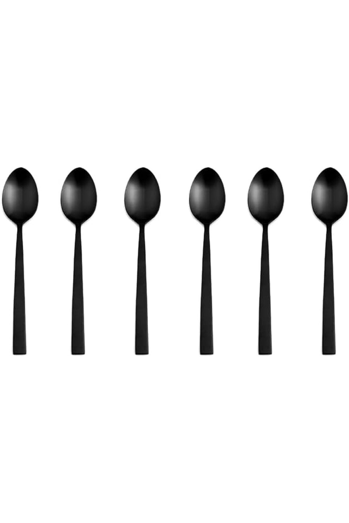 STOREMAX sellbuystore Quantum Mat Siyah Tatlı Kaşığı 16 cm 6 adet 1053513
