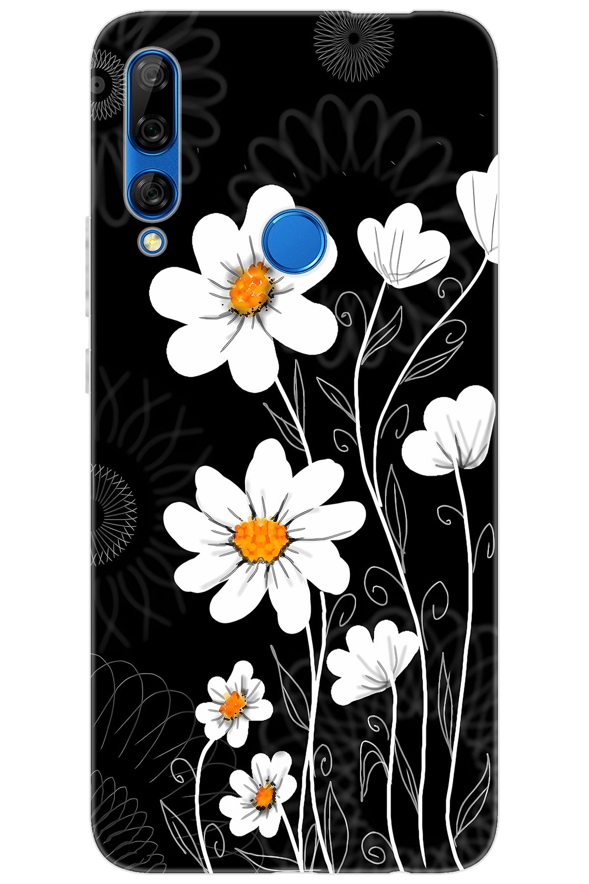 Ceppare Huawei Y9 Prime 2019 (STK-L21) Uyumlu Kılıf Desen Baskı Silikon Papatya STK:693 CP-MzkrE67