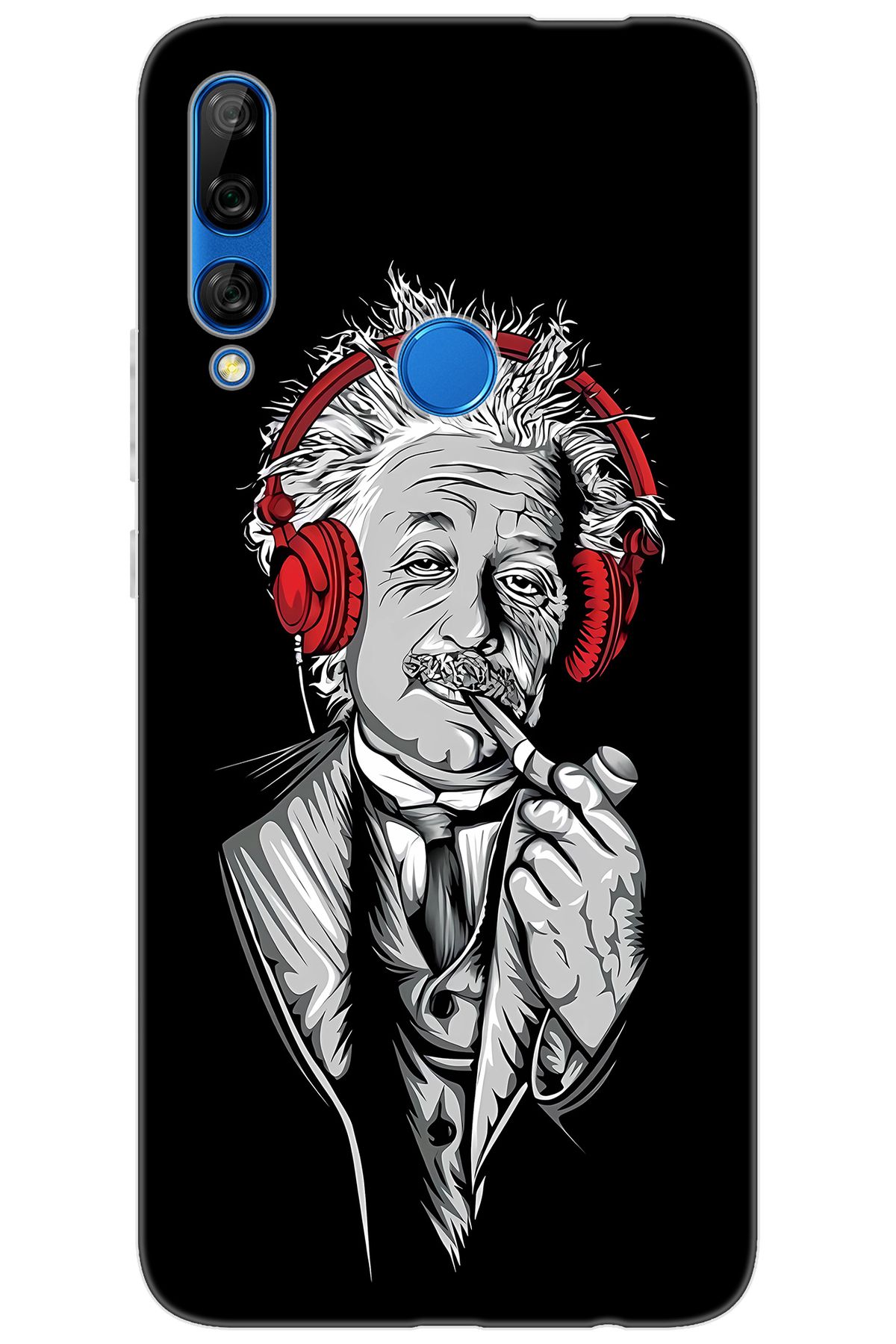 Ceppare Huawei Y9 Prime 2019 (STK-L21) Uyumlu Kılıf Desenli Silikon Albert Einstein STK:658 CP-NhZ31pu