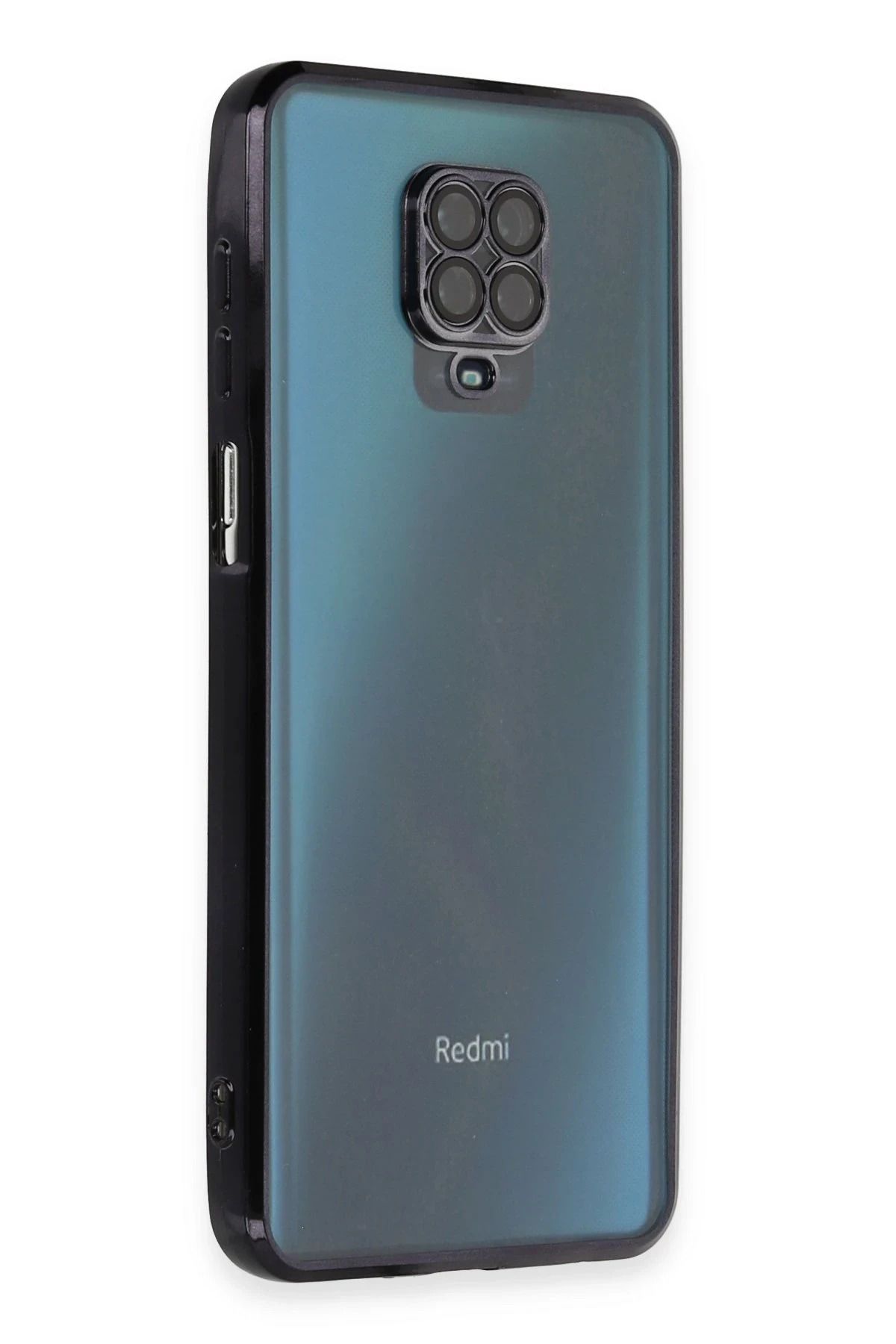 NewFace Xiaomi Redmi Note 9 Pro Kılıf Lensli Silikon - Siyah FERRG
