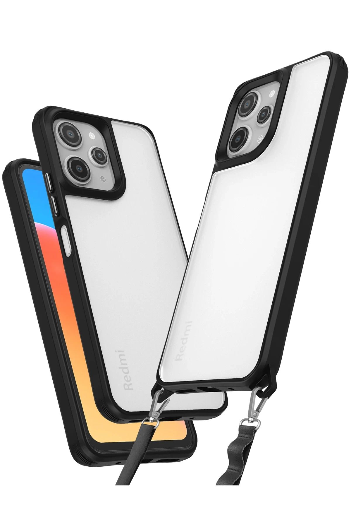 NewFace Xiaomi Redmi 12 Kılıf Penta Silikon Kılıf - Siyah FERRG