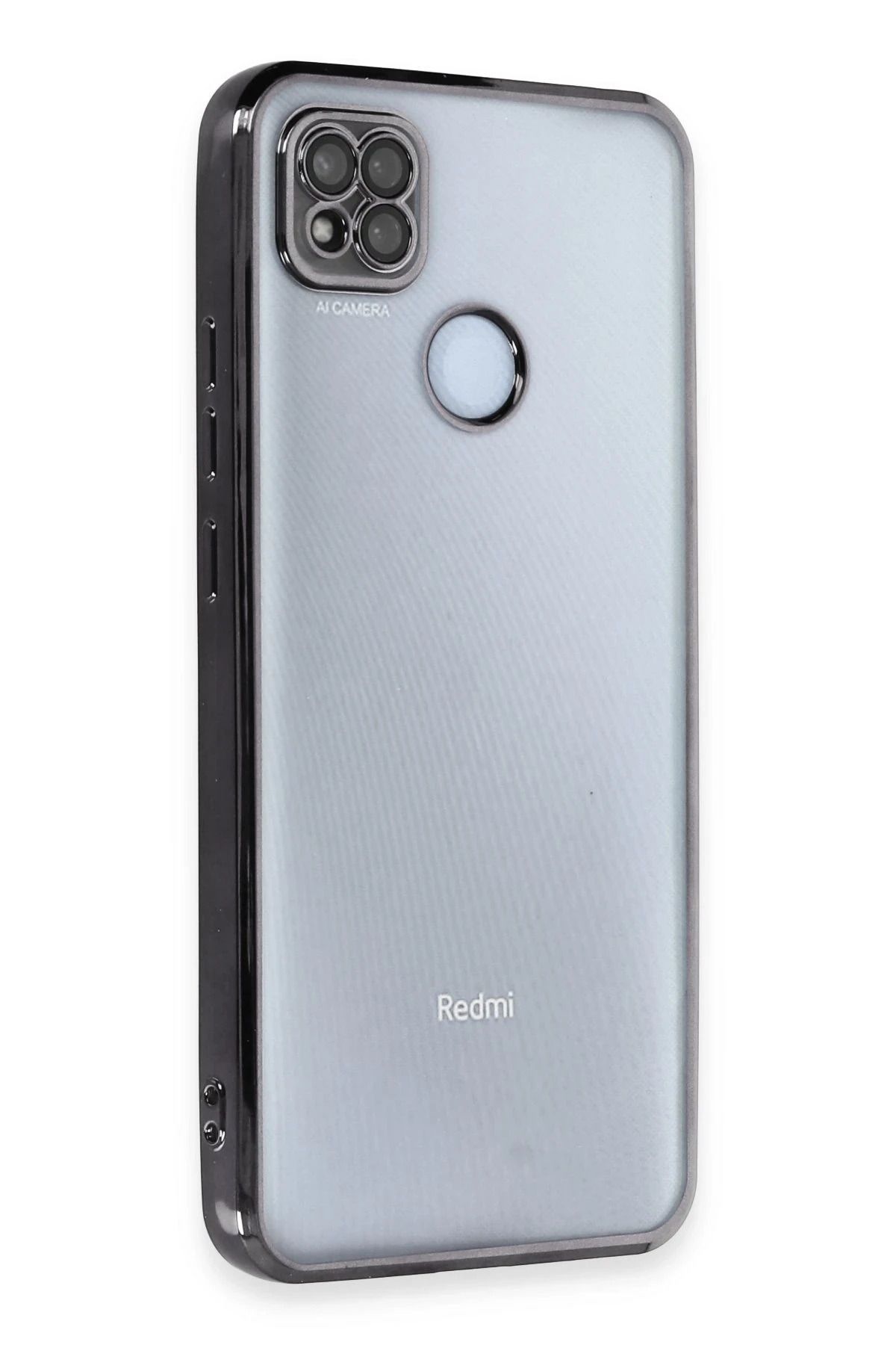 NewFace Xiaomi Redmi 9C Kılıf Lensli Silikon - Siyah FERRG
